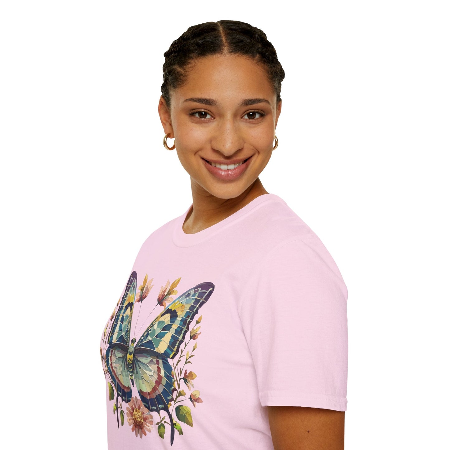 Butterfly Shirt Unisex T Shirt With Monarch Design Gildan Softstyle 64000 Ring Spun Cotton Tee