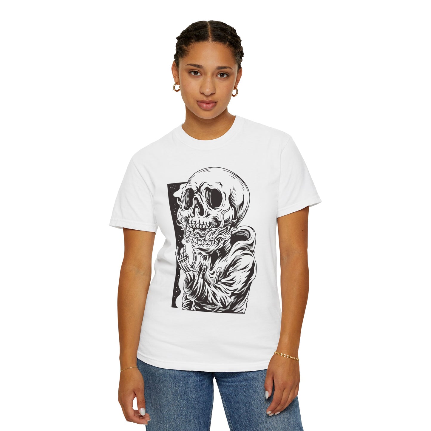 Unisex Cotton Tee Shirt with Skull