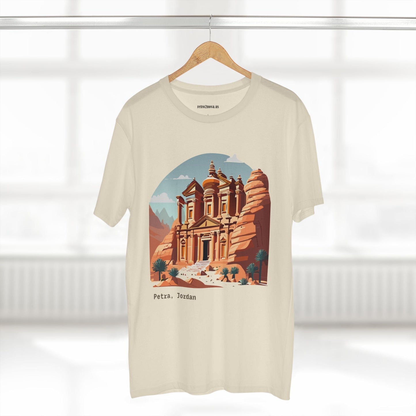 Travel Shirt Unisex Petra Tourist Shirt Art Design Premium Cotton Tee Retro2Nova