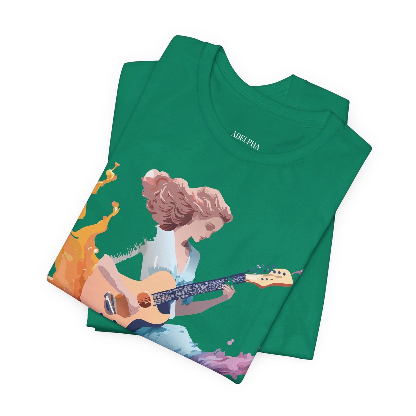 Adelpha Music Graphic Tee Unisex Vintage Inspired Art Design Short Sleeve T Shirt