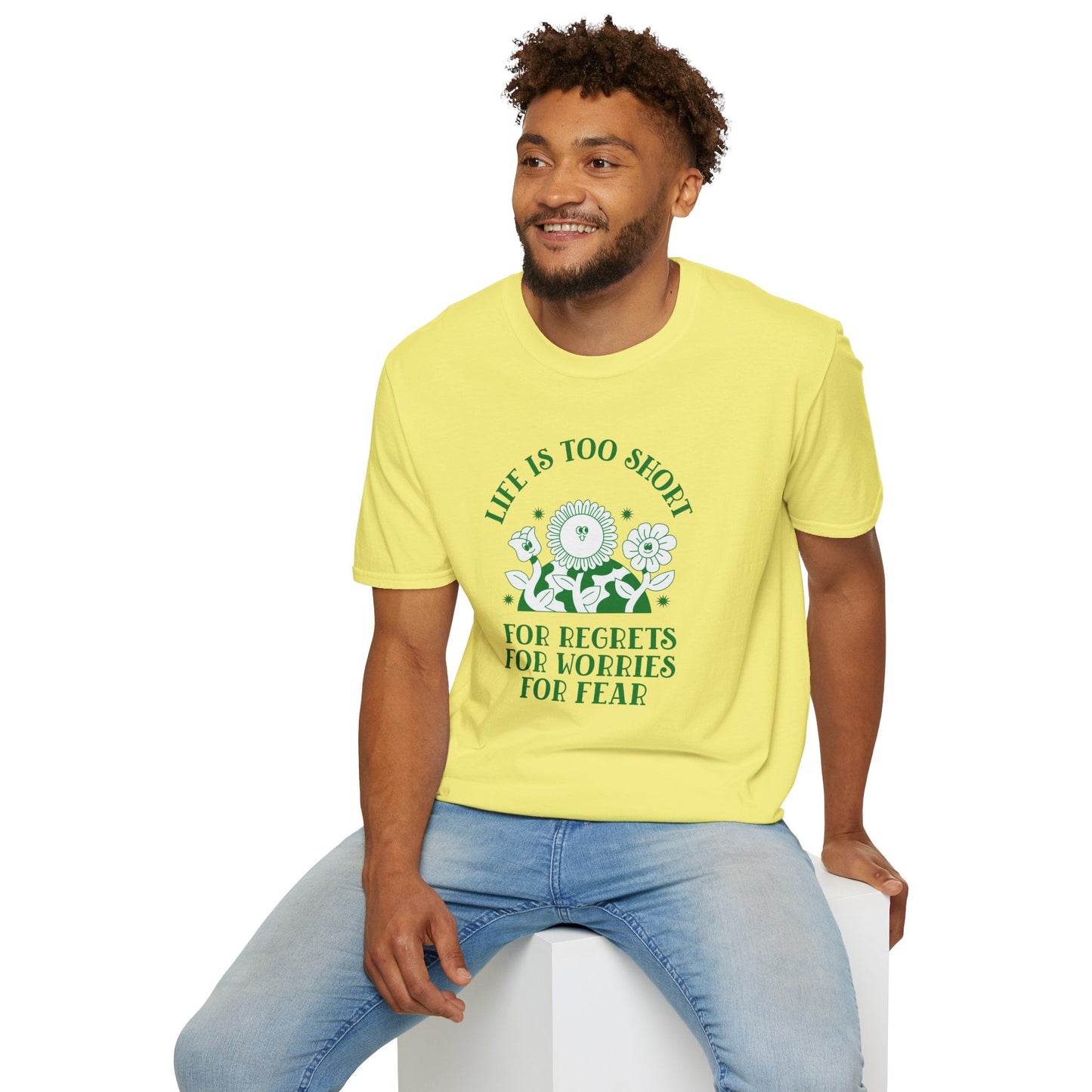 Positive Slogan T Shirts With Positive Words Tee Shirt Good Quotes Unisex Gildan Softstyle 64000 100 Percent Cotton