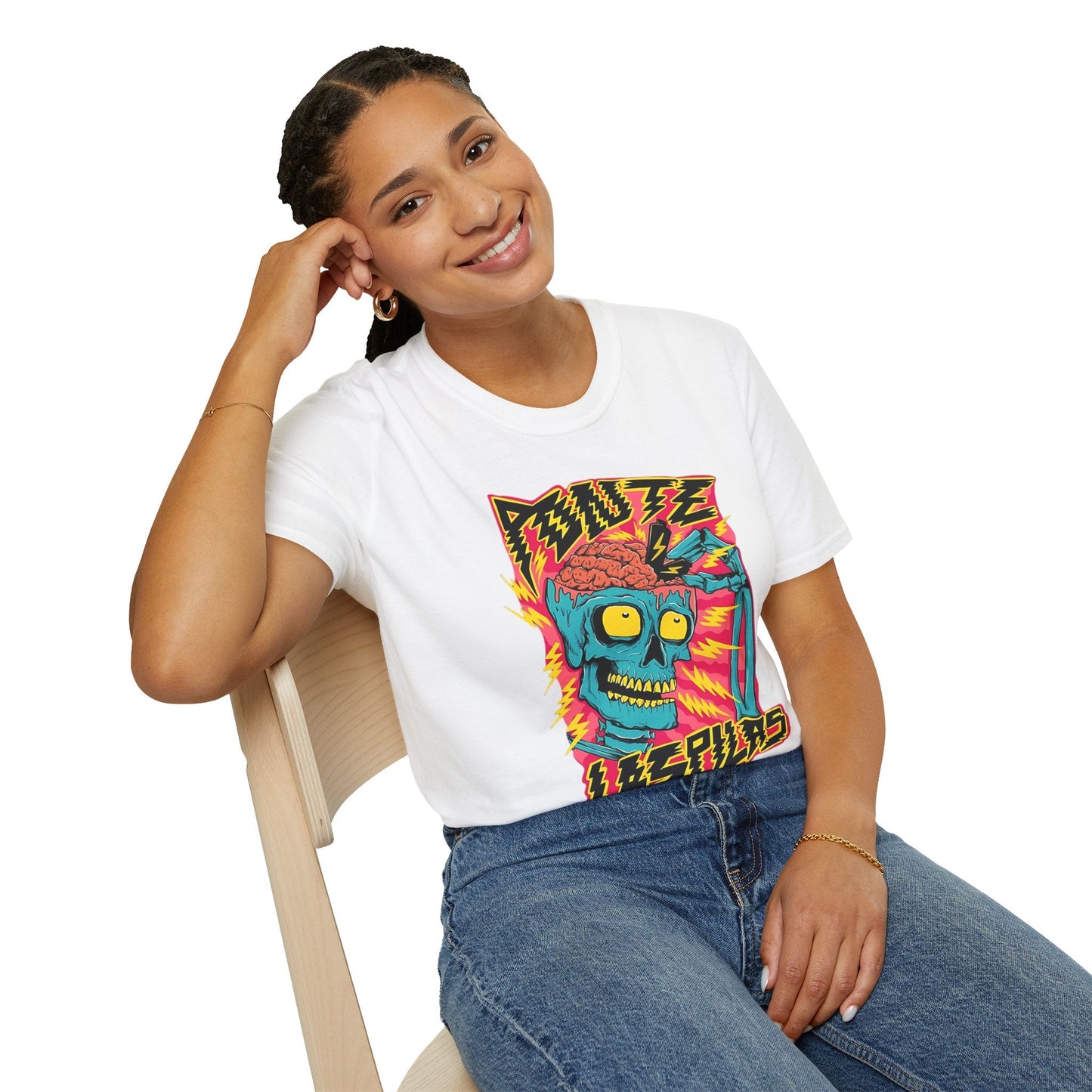 Skull Graphic Unisex Cotton T-shirt with Skeleton Artwork Design 21