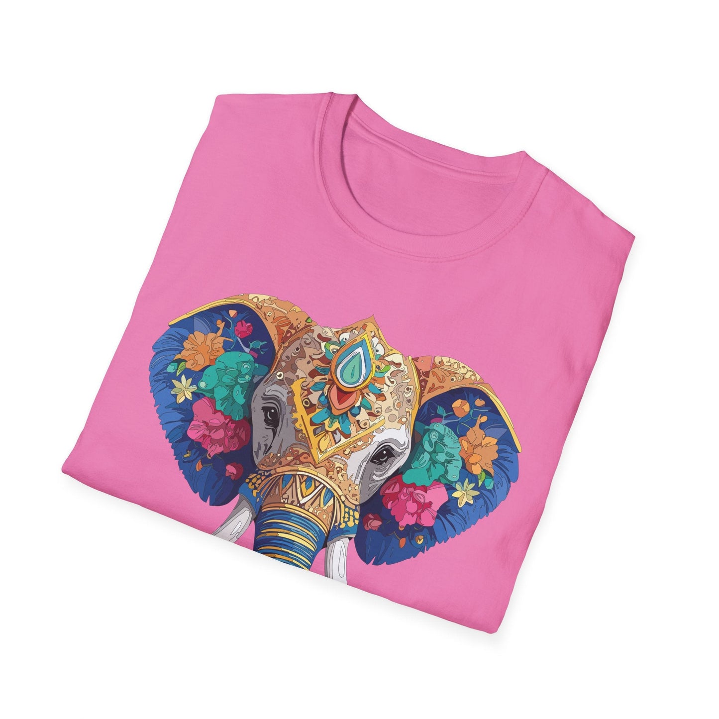 Elephant T Shirt Unisex Gildan Softstyle 64000 100 Percent Cotton Graphic Animal Tee
