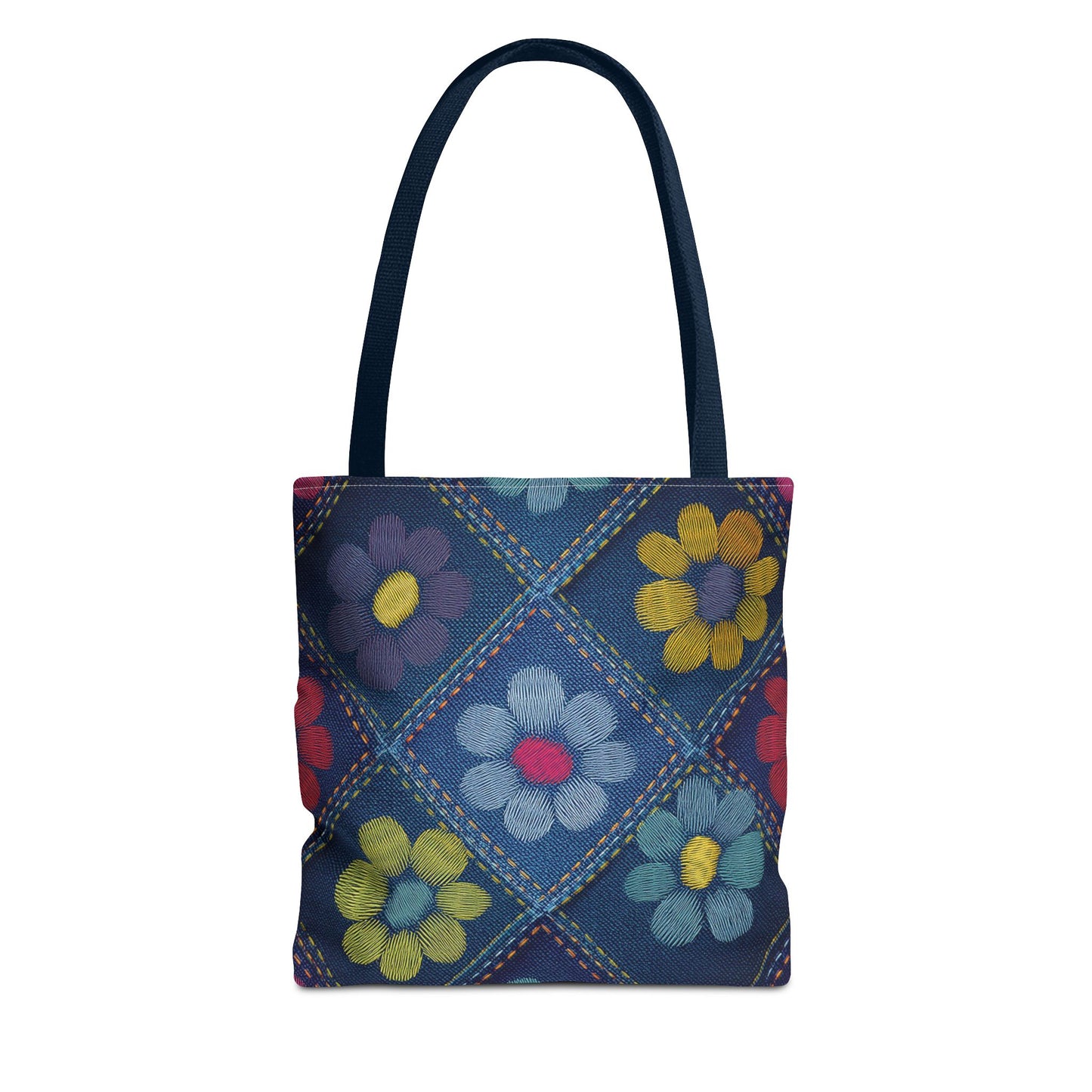Denim Fabric Imitation Print Unisex Canvas Bag Poly Spun 3 Sizes Tote Bag 179