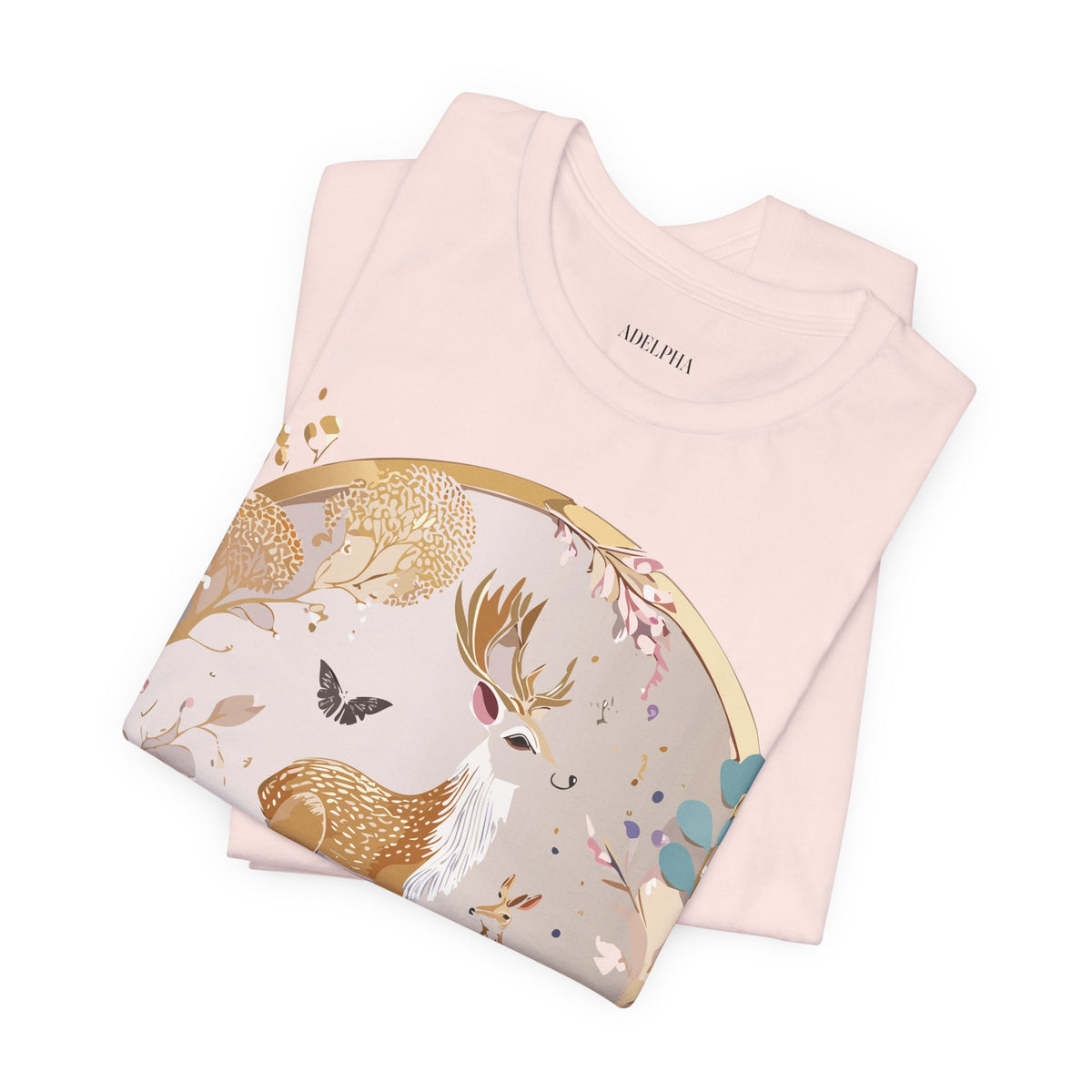 Medallion Graphic Unisex Cotton Bella+Canvas Tee with Floral Art Design n147