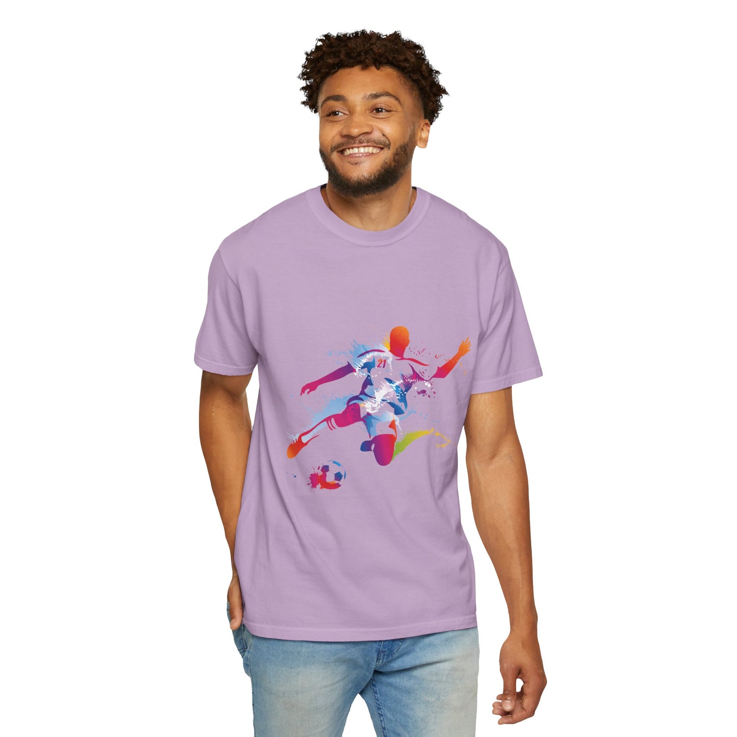 Unisex T-shirt with sports art design