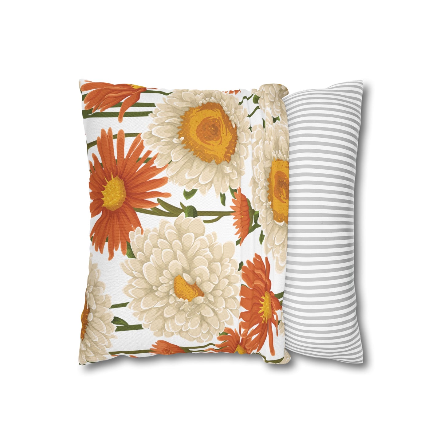 Funda de almohada de poliéster con diseño floral