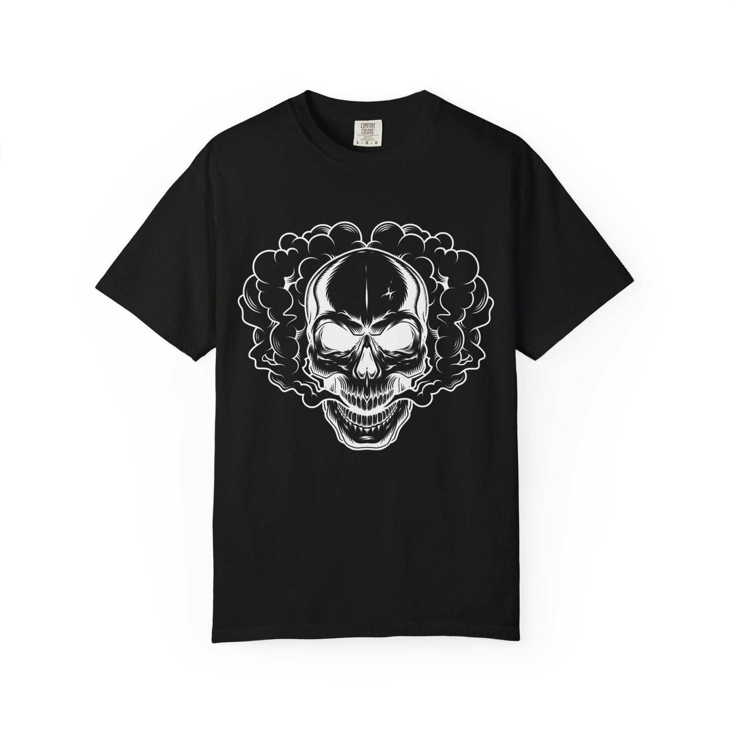 Camiseta unisex de algodón con calavera 