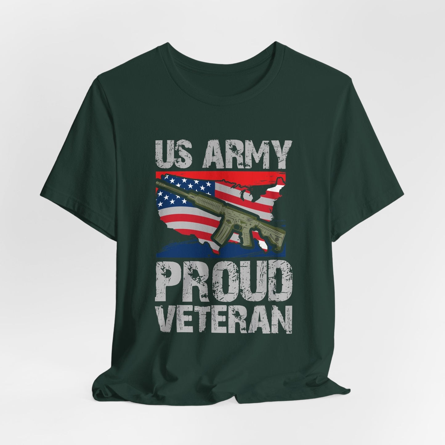 Army Veteran Patriotic Graphic Design Unisex Cotton T-Shirt v21