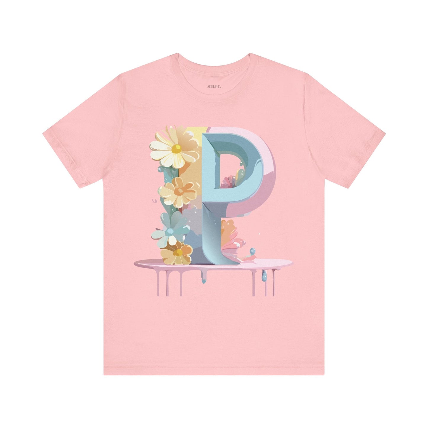 Letter P Graphic T Unisex Vintage Inspired Art Tee for Everyday Style
