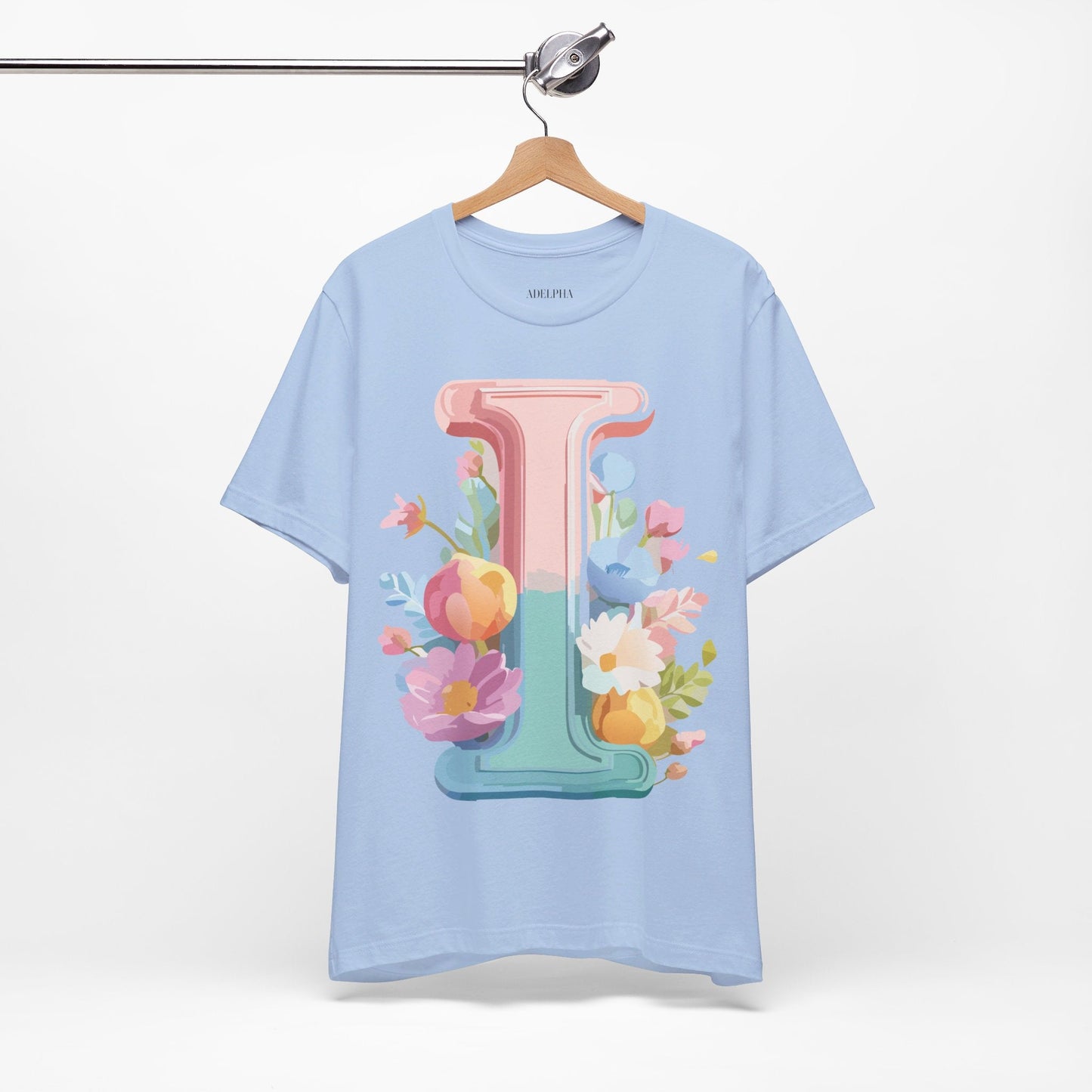 Letter I Shirt Unisex Graphic Tee Adelpha Premium Soft Cotton Vintage Inspired Artwork