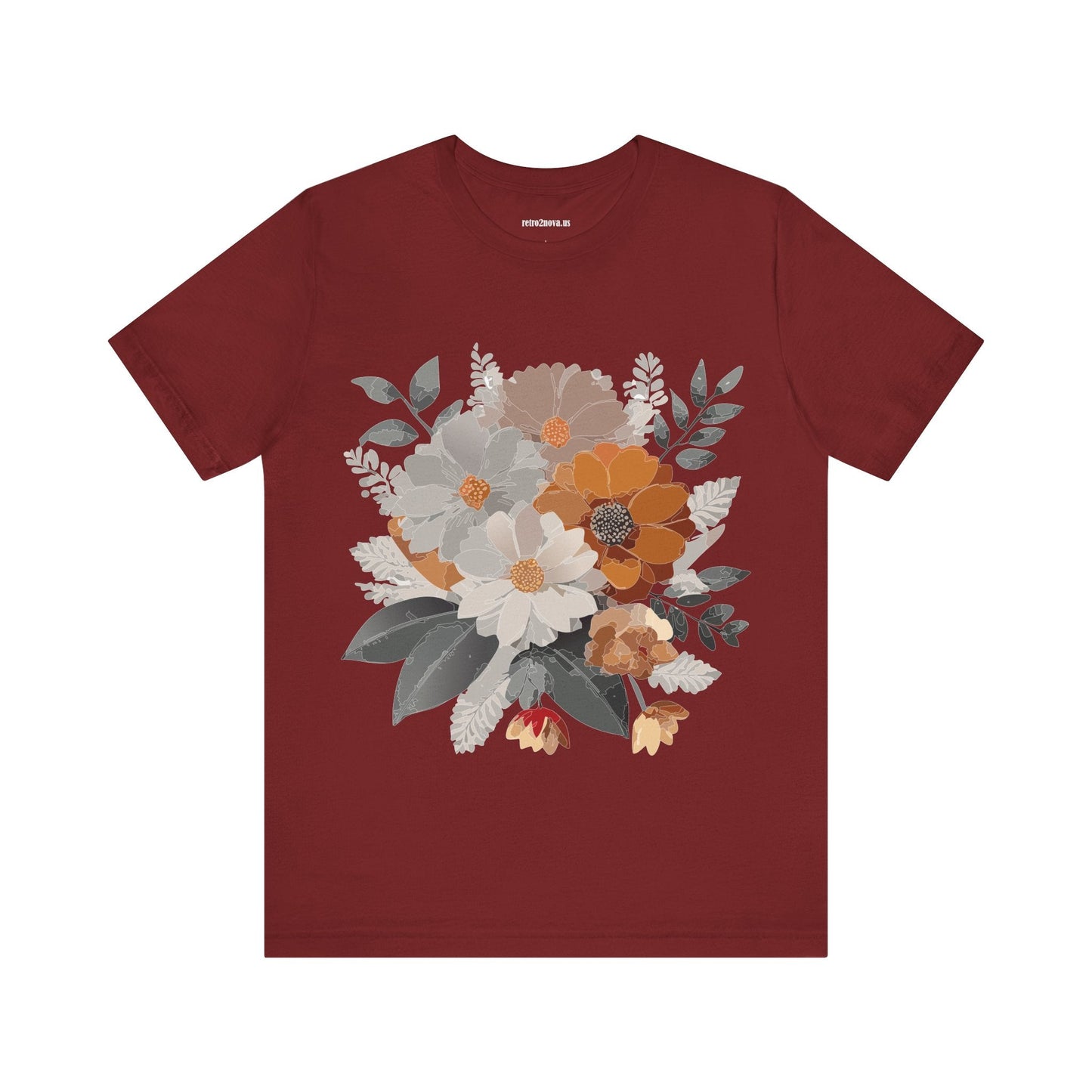 Flowers Shirt Floral Shirt Unisex Tee Lightweight Jersey Short Sleeve Floral Print Free Shipping