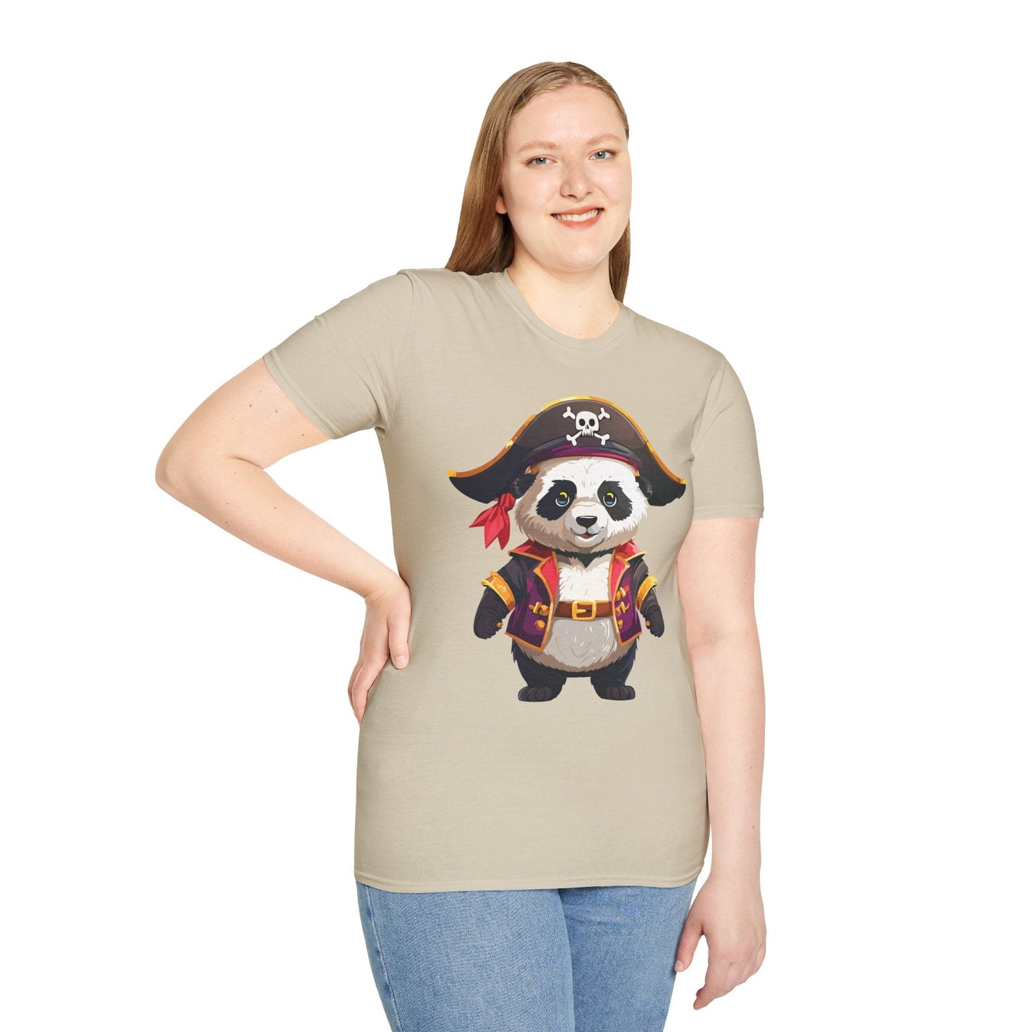 Panda Shirt Unisex Panda Tee Softstyle 64000 Gildan 100 Percent Cotton Animal Tee