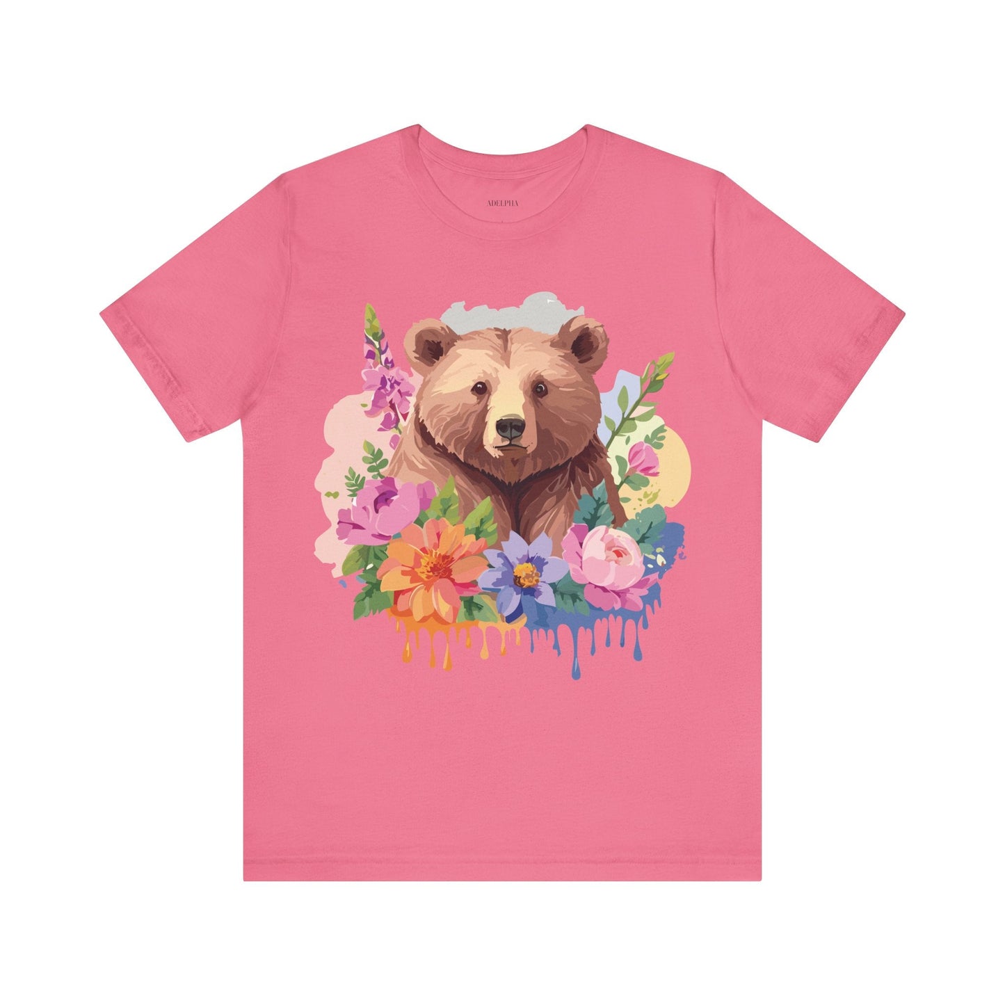 Bear Graphic Unisex 100 Cotton Short Sleeve Art Design Vintage T-Shirt 1