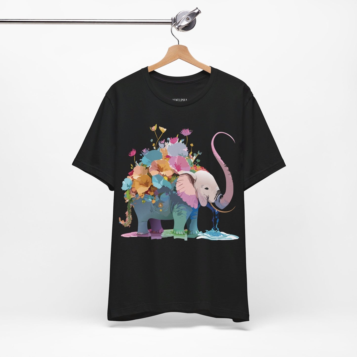 Elephant Graphic Unisex 100 Cotton Jersey Vintage Art Design Tee 12