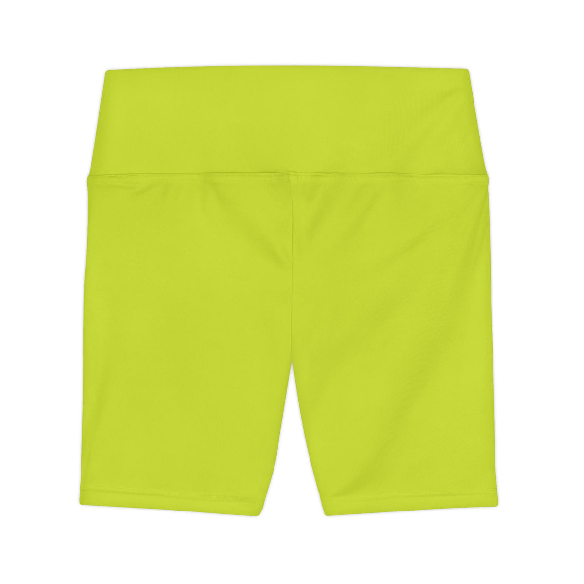 Bright Lime High-Waist Women's Workout Shorts — Neon Lime Biker Activewear