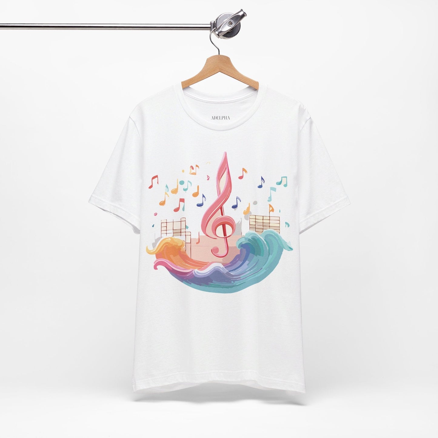 Music Graphic Unisex 100 Cotton Vintage Art with Musical Elements Tee 30