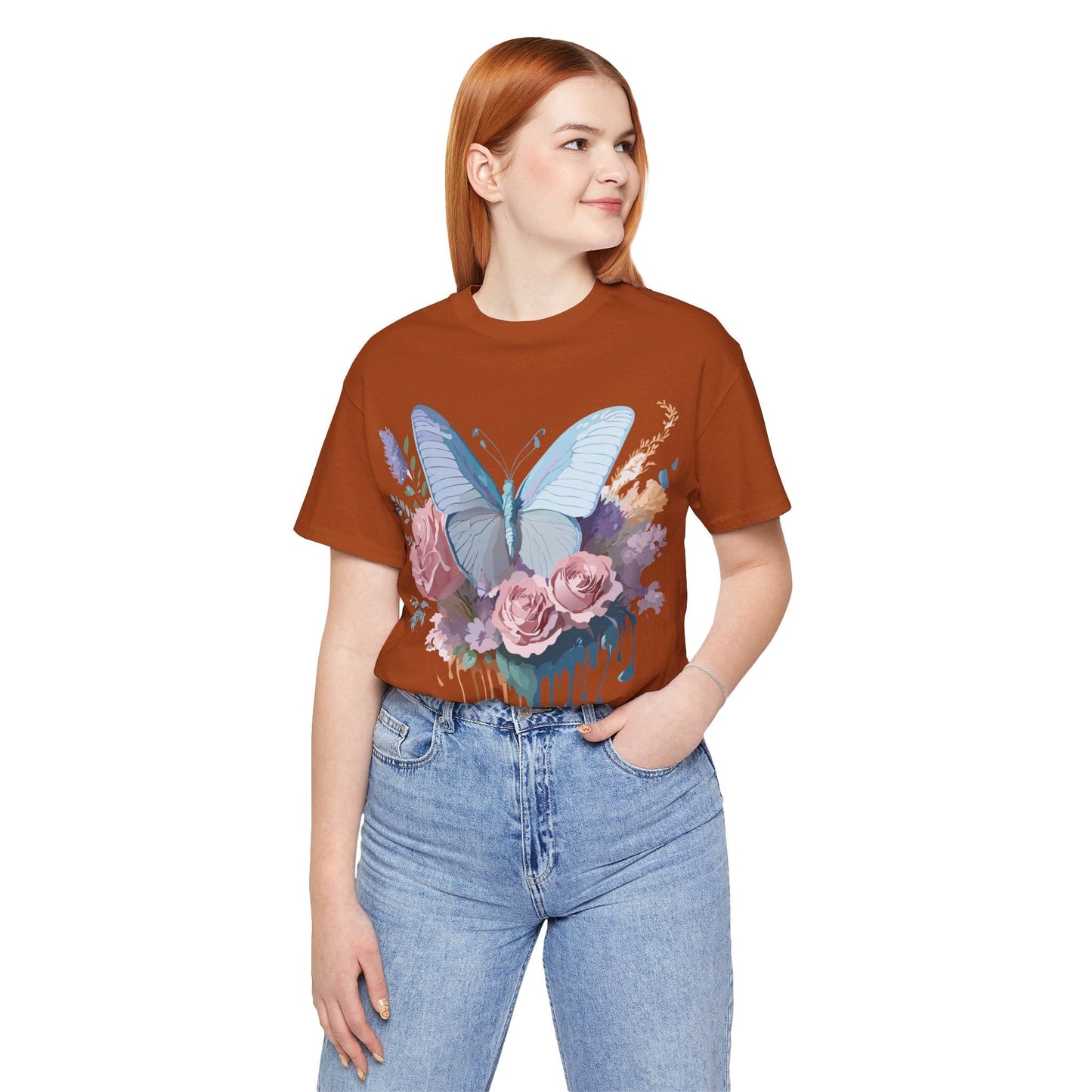 Butterfly Graphic Tee Unisex Jersey Short Sleeve Adelpha Vintage Art Design