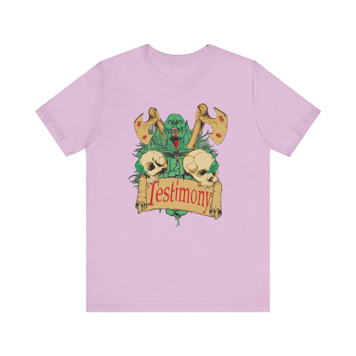 Cthulhu Skull Axes Testimony Tee Lovecraft Horror Mythos Unisex Cotton Shirt Art-42
