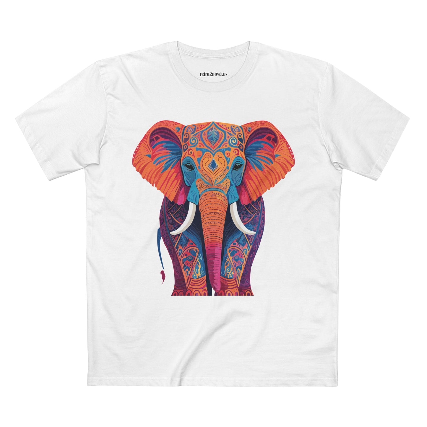 Unisex Elephant Shirt Premium Cotton Tee With Original Art Design By Retro2Nova Soft Breathable Everyday Comfort