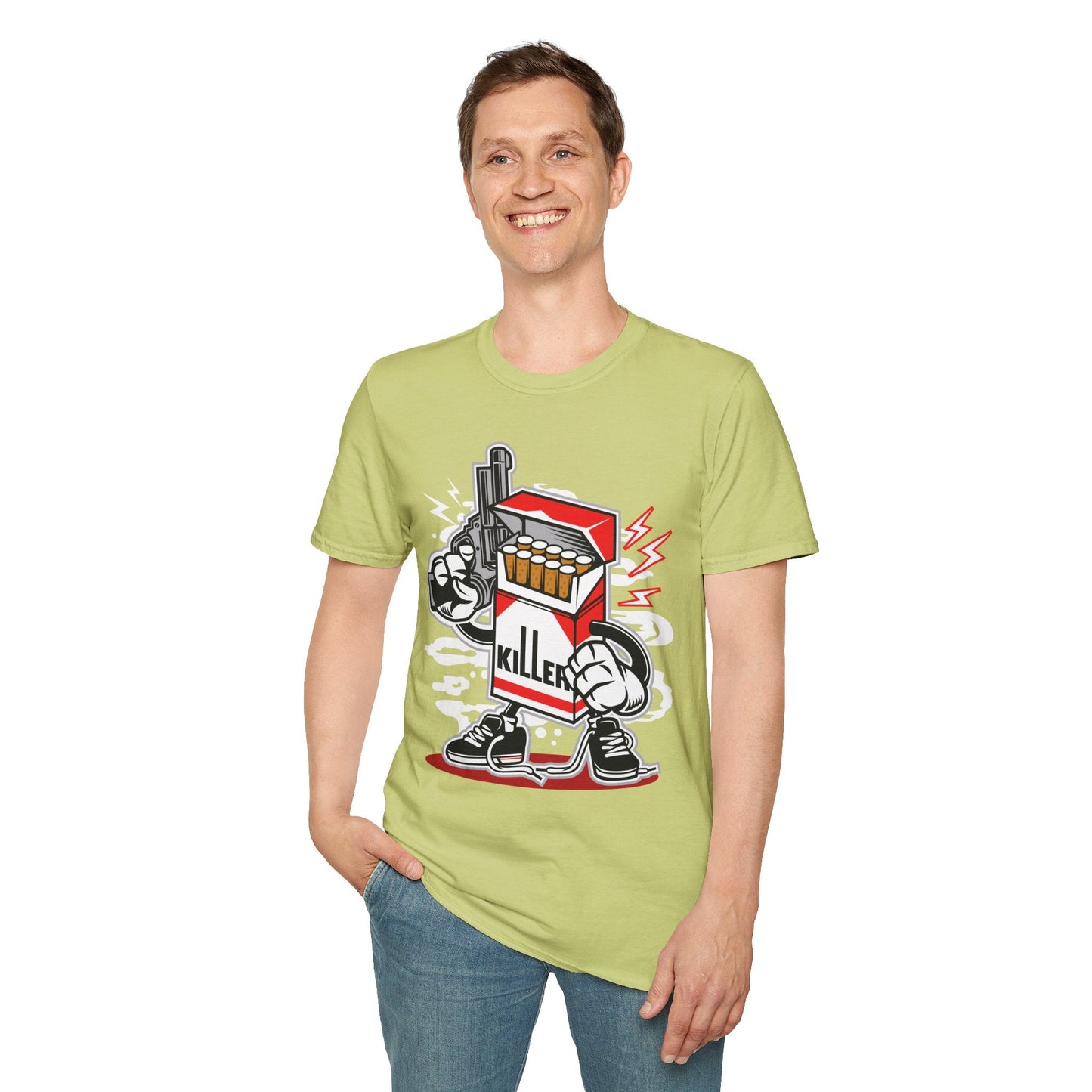 Cartoon T Shirt Animation Tee Funny Unisex Gildan Softstyle 64000 100 Percent Ring Spun Cotton