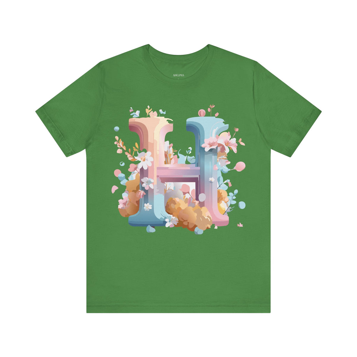 Letter H Graphic Unisex Cotton Bella+Canvas Tee with Art Letter Design