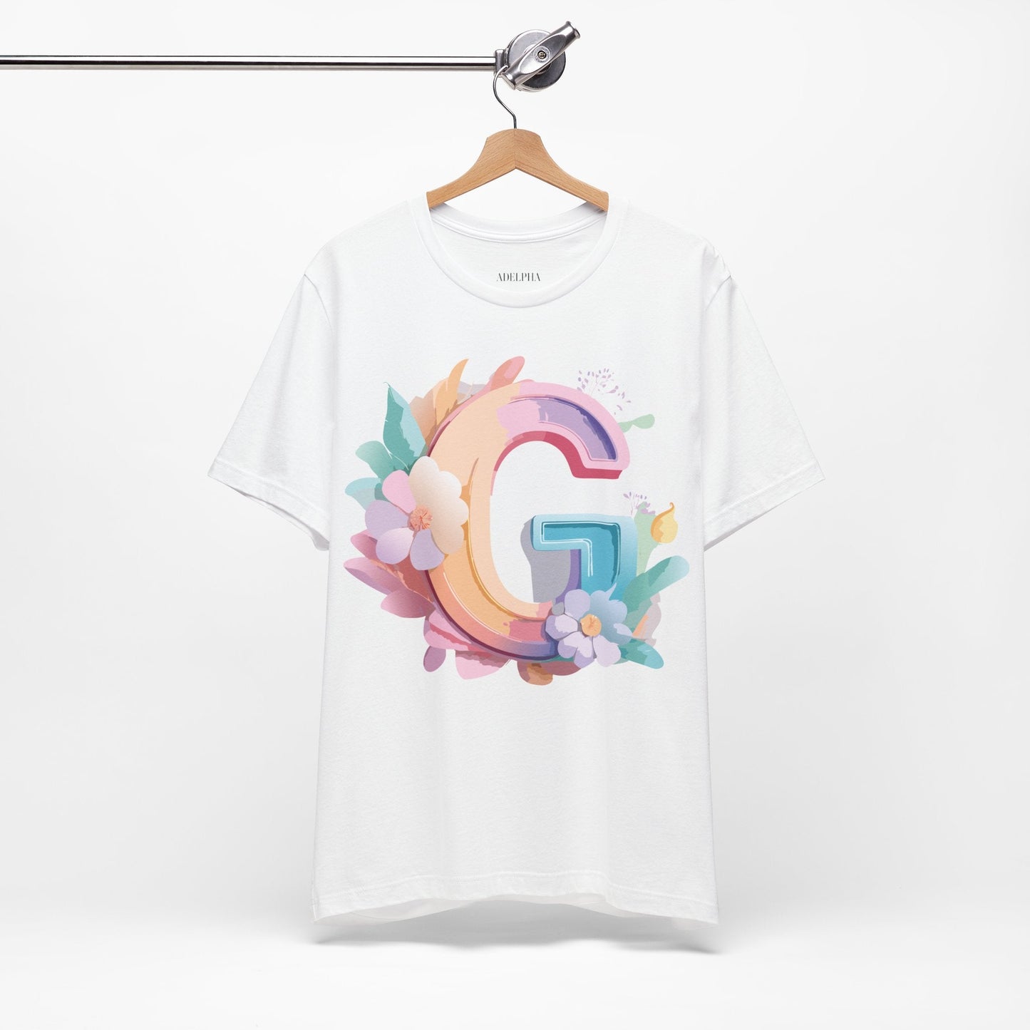 Letter G Shirt Unisex Graphic Tee With Vintage Inspired Artwork Adelpha Premium Tee