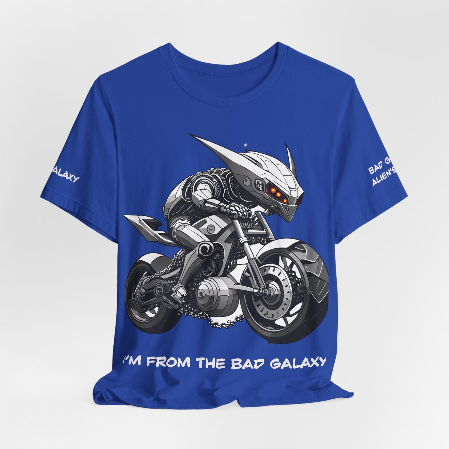 Tee Shirt With Alien From Bad Galaxy Made To Order 100 Percent Cotton Eco Friendly Print