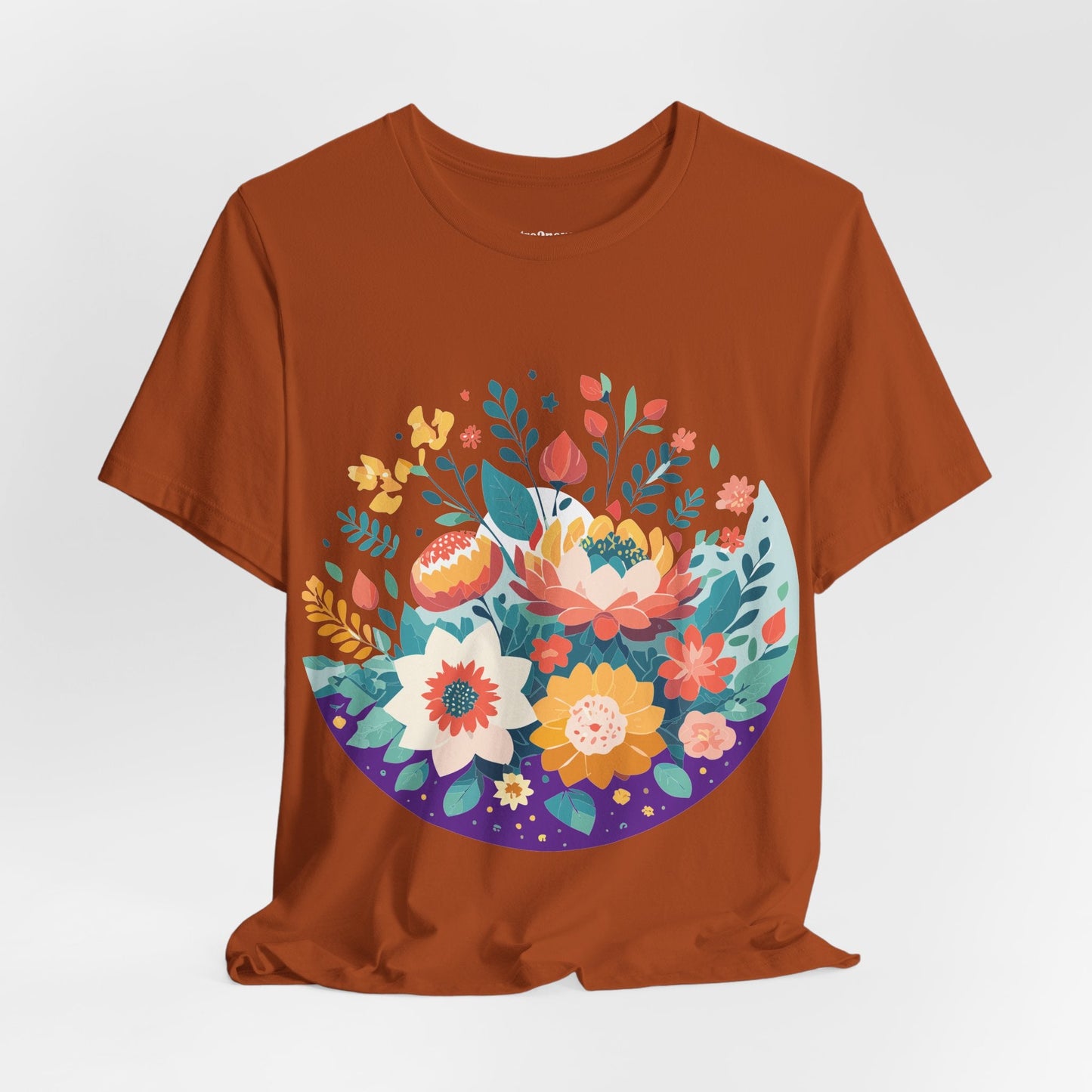 Flowers Shirt Floral Shirt Unisex Jersey Short Sleeve Tee Breathable Fabric Free Shipping