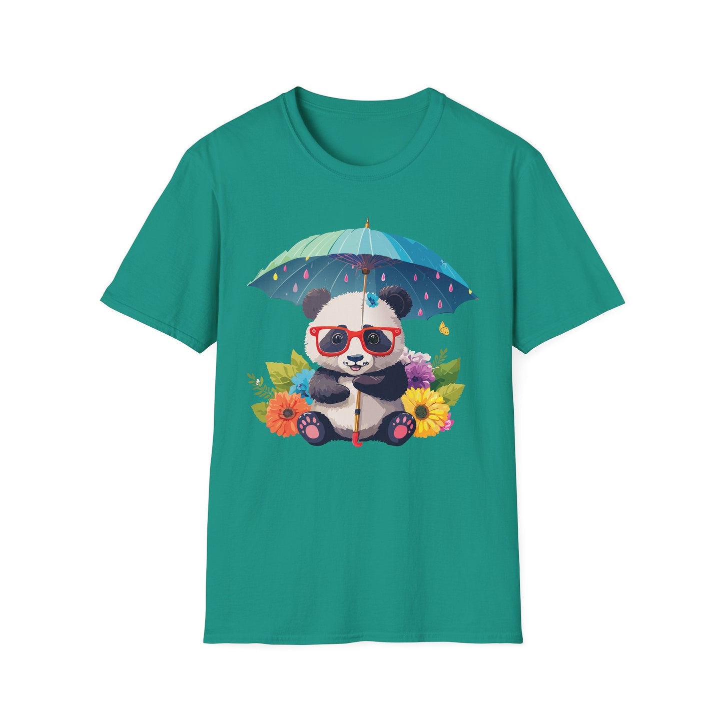 Panda Shirt Unisex Tee 100 Percent Ring Spun Cotton Softstyle Gildan 64000 Animal Print