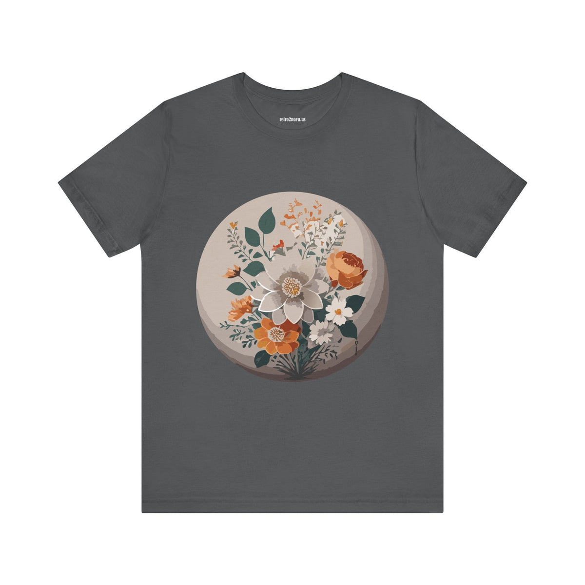 Floral Graphic Unisex Cotton Bella+Canvas Tee with Flowers Design ab11