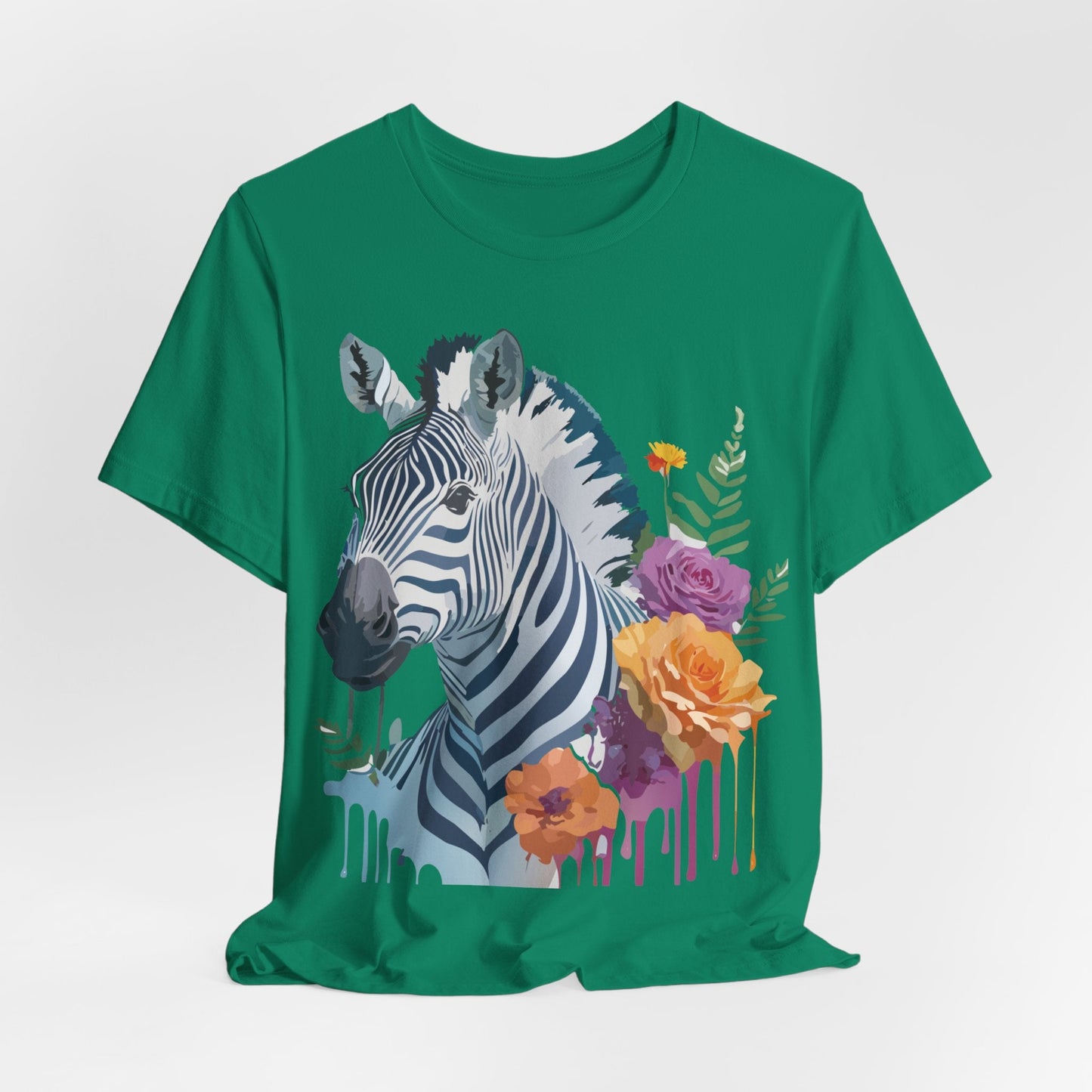 Zebra Graphic Unisex 100 Cotton Vintage Animal Art T-Shirt 4