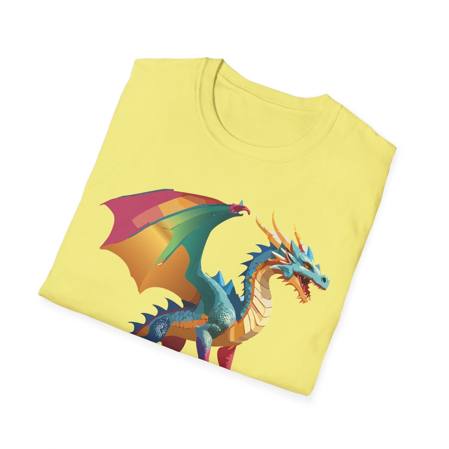 Dragon T Shirt Unisex Dragon Shirt Animal Design Tee Softstyle 100 Percent Ring Spun Cotton
