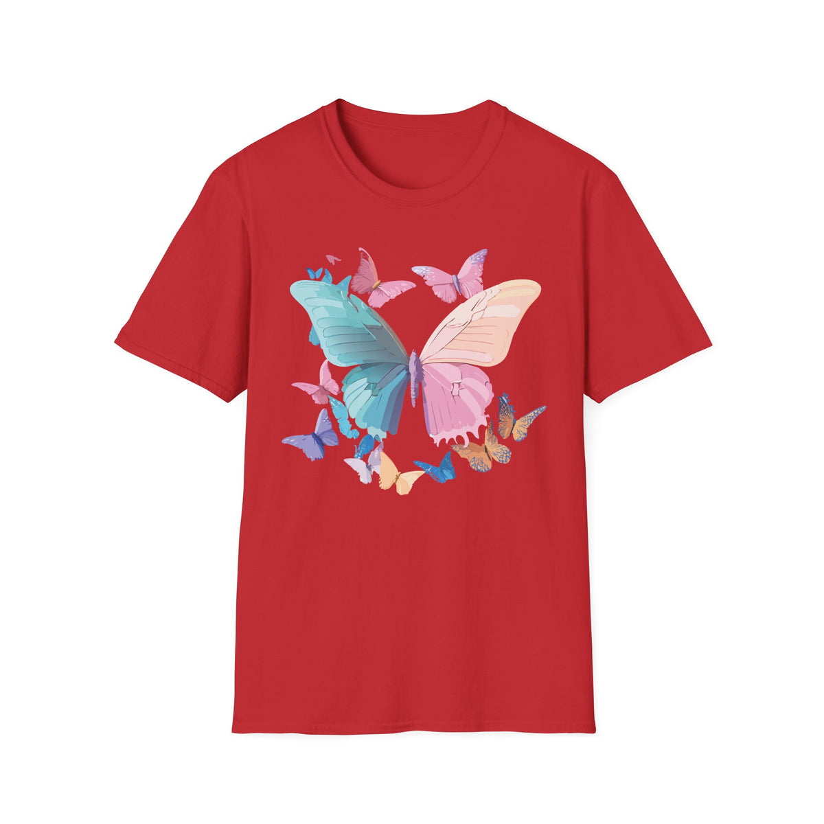 Colorful Butterfly Graphic Design Unisex 100 Cotton Gildan T-Shirt
