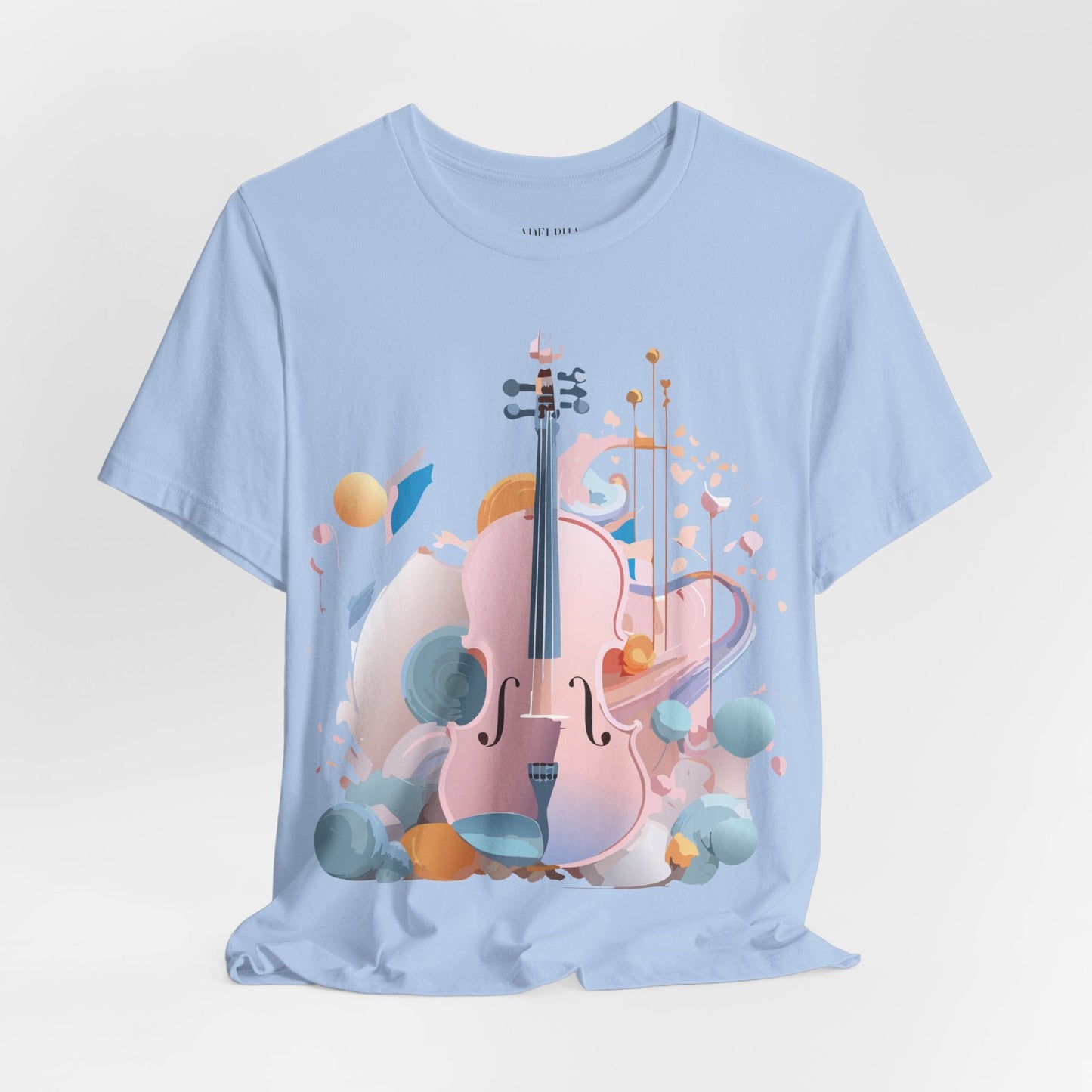 Music Graphic Unisex 100 Cotton Vintage Art with Musical Elements Tee 16