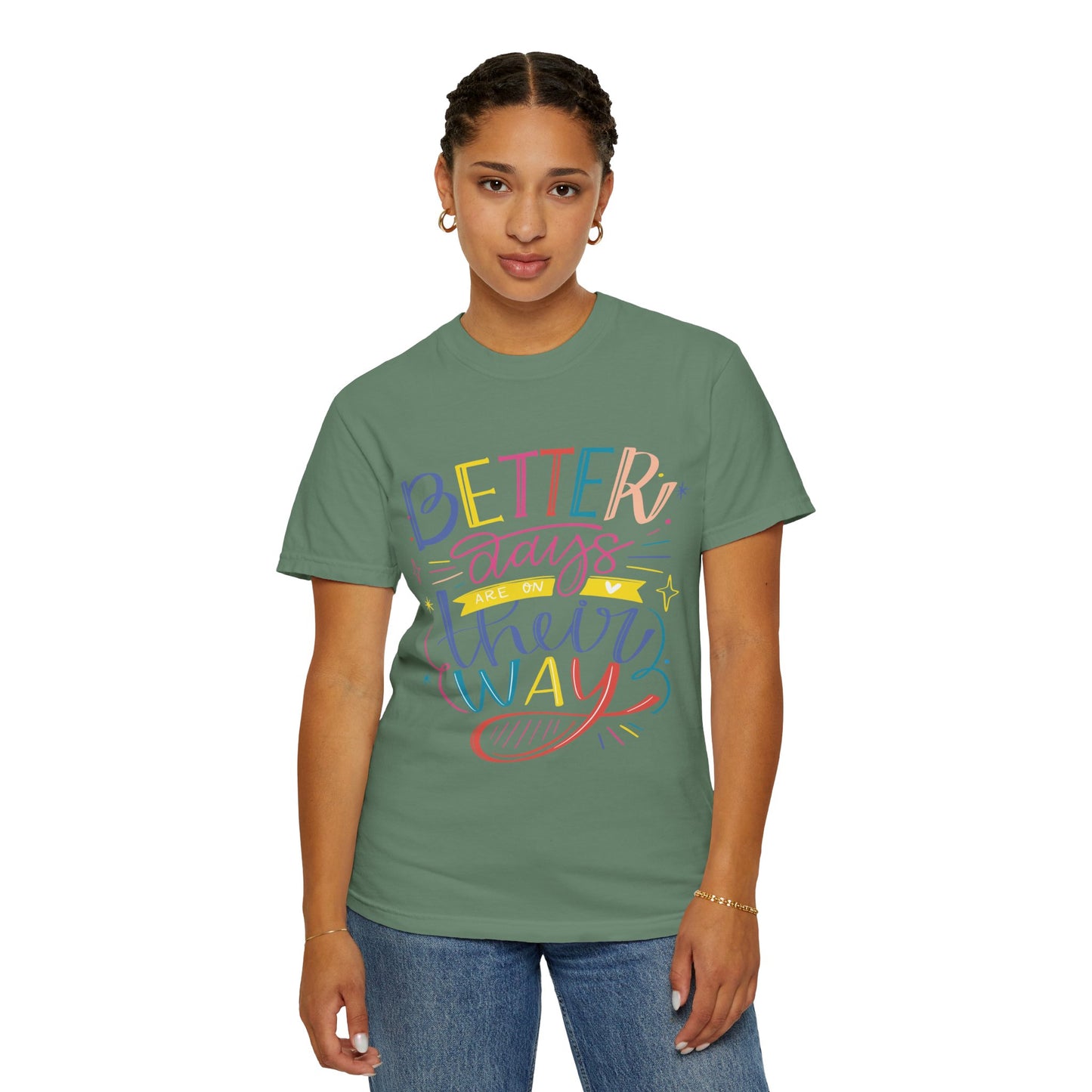 Unisex T-shirt with art design with positive quotes print