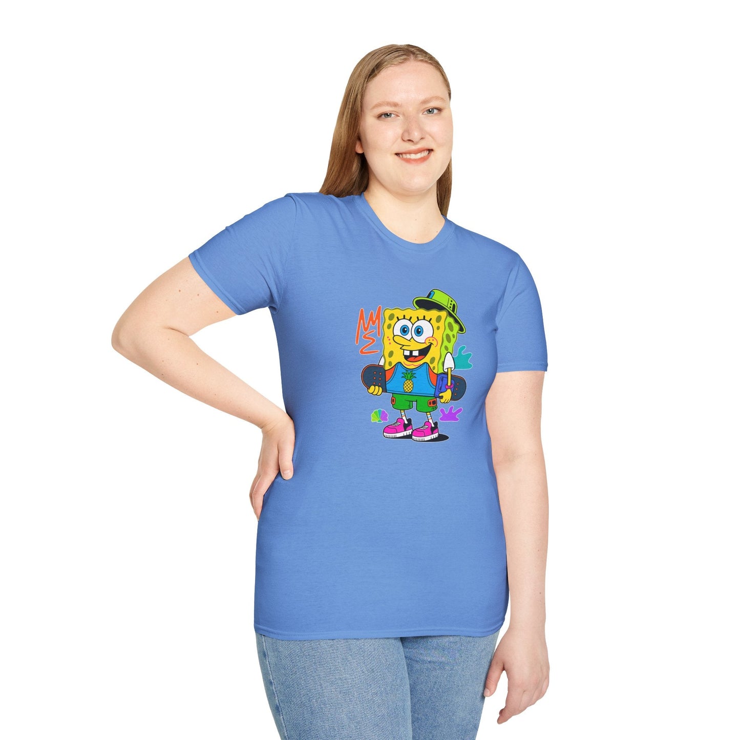 Unisex Cartoon T Shirt With Animals Animation Tee Softstyle Gildan 64000 Cotton Fabric