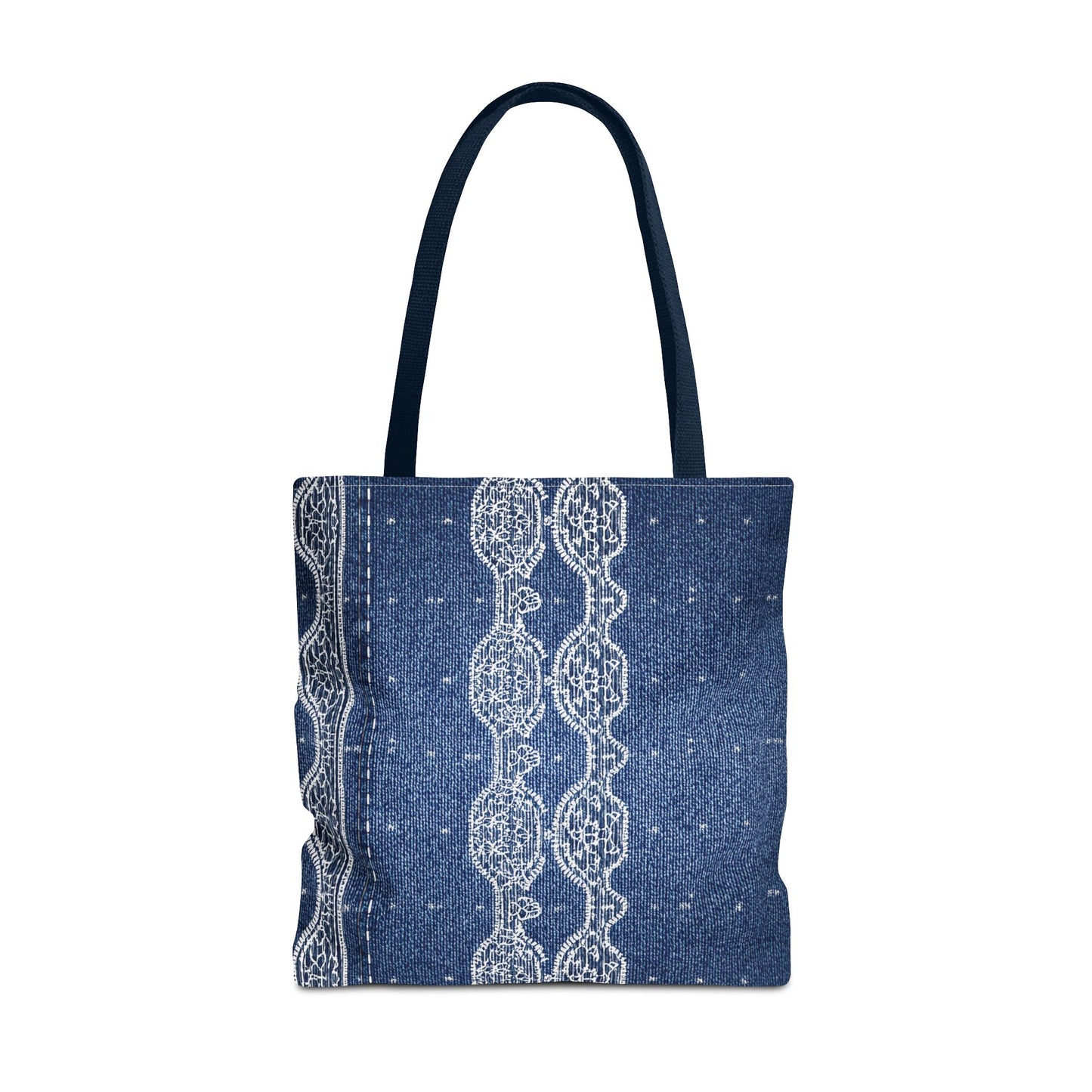 Denim Fabric Imitation Print Unisex Canvas Bag Poly Spun 3 Sizes Tote Bag 106