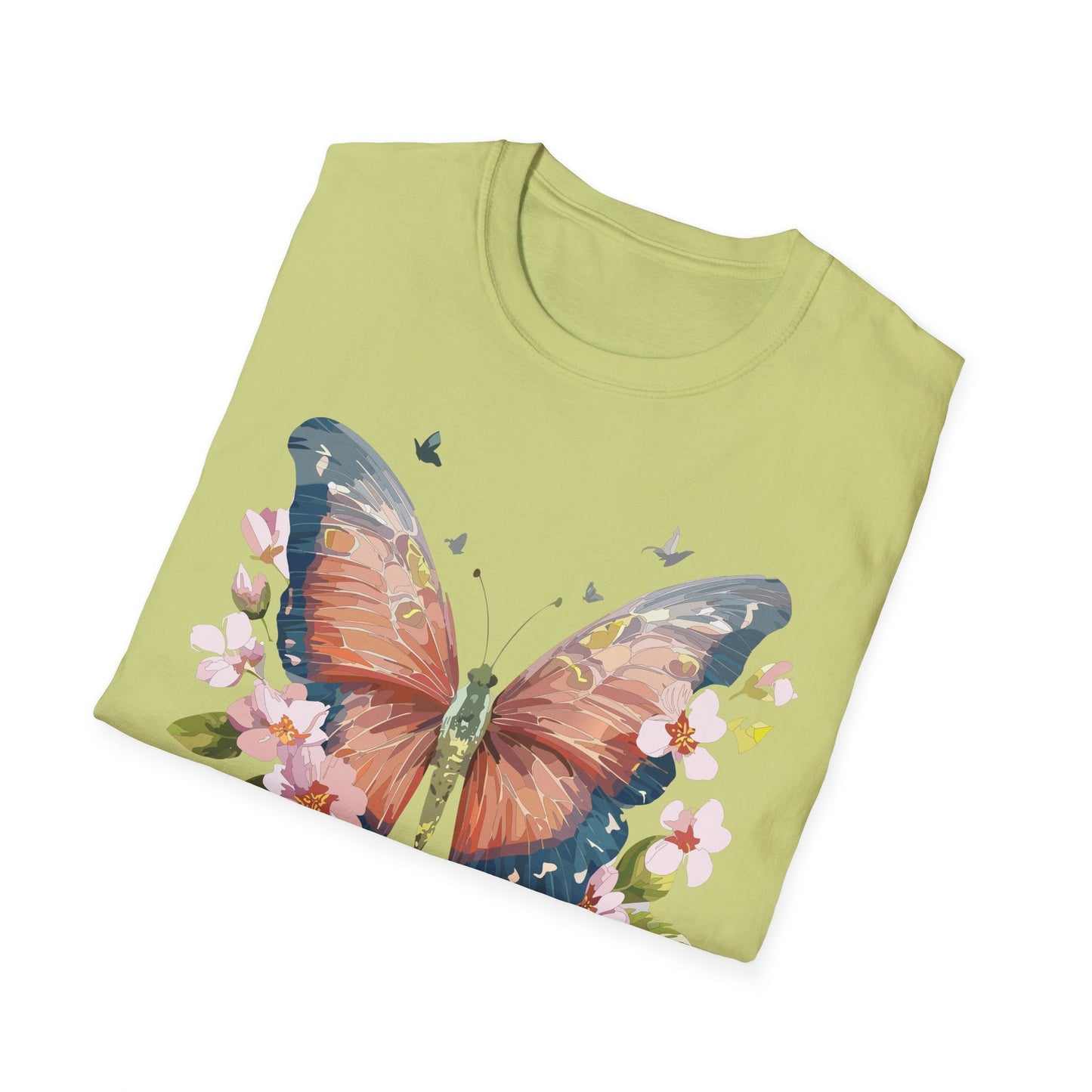 Unisex Monarch Butterfly T Shirt Softstyle 64000 Gildan Ring Spun Cotton Tee Lightweight Comfort