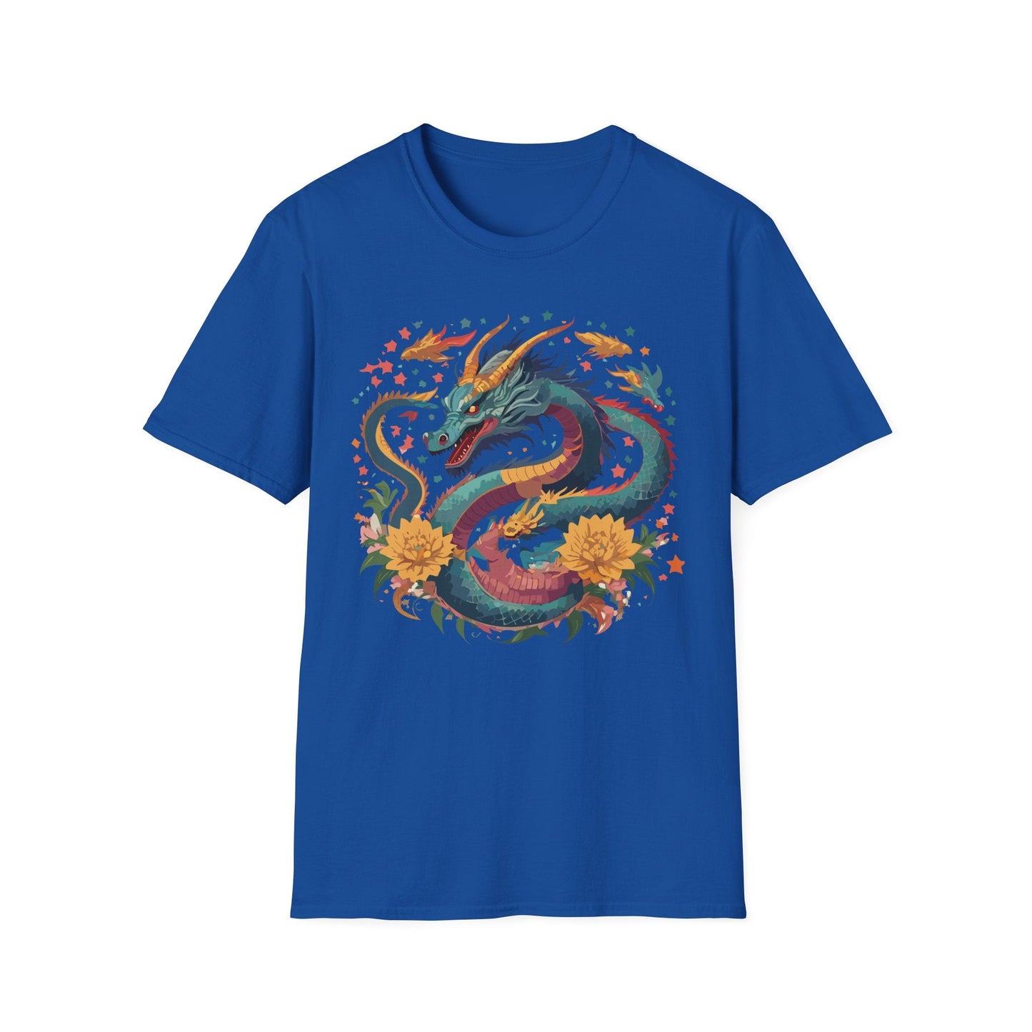 Dragon Graphic Unisex 100 Cotton Tee with Animal Artwork Design 7