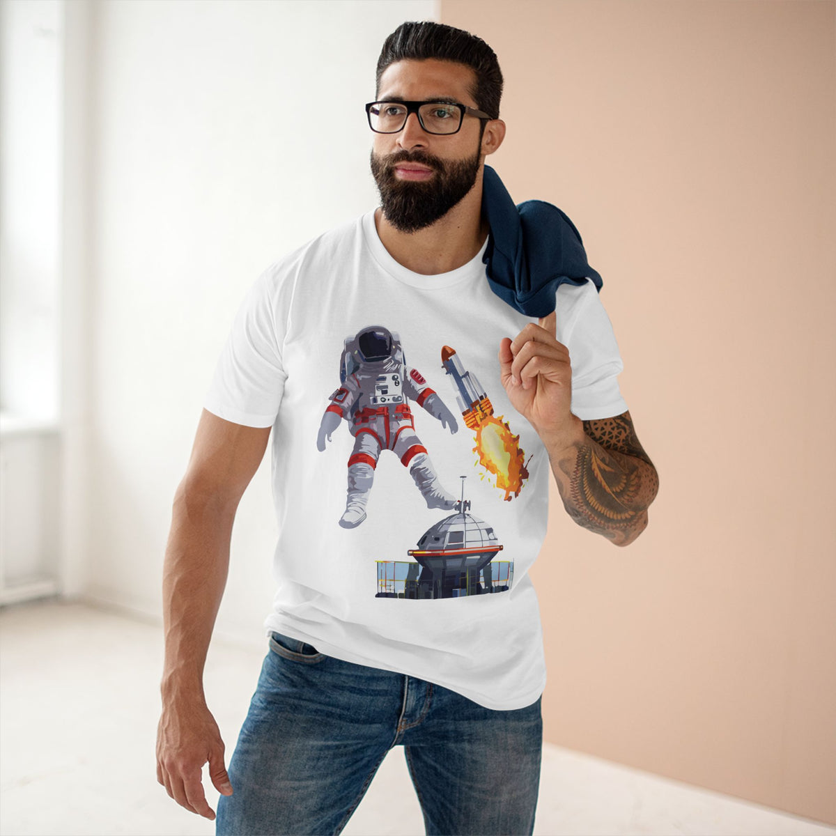 Cosmos Astronaut Graphic Tee Staple Unisex 100 Cotton Tee Shirt - CS-41