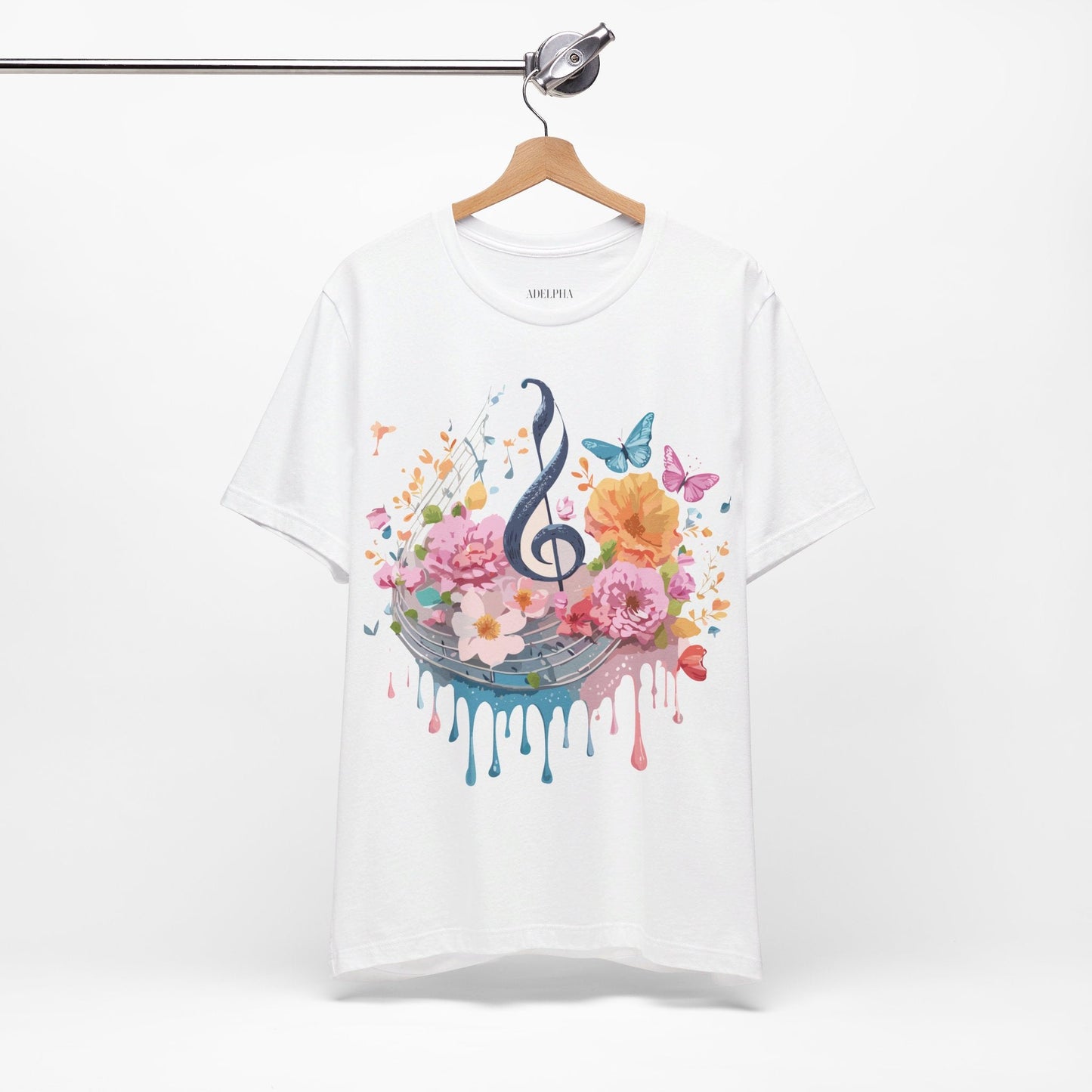 Adelpha Graphic T Shirt Unisex Jersey Short Sleeve Vintage Inspired Artwork Music Tee
