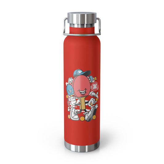 22oz Copper Insulated Water Bottle with Cartoon Design - CV29