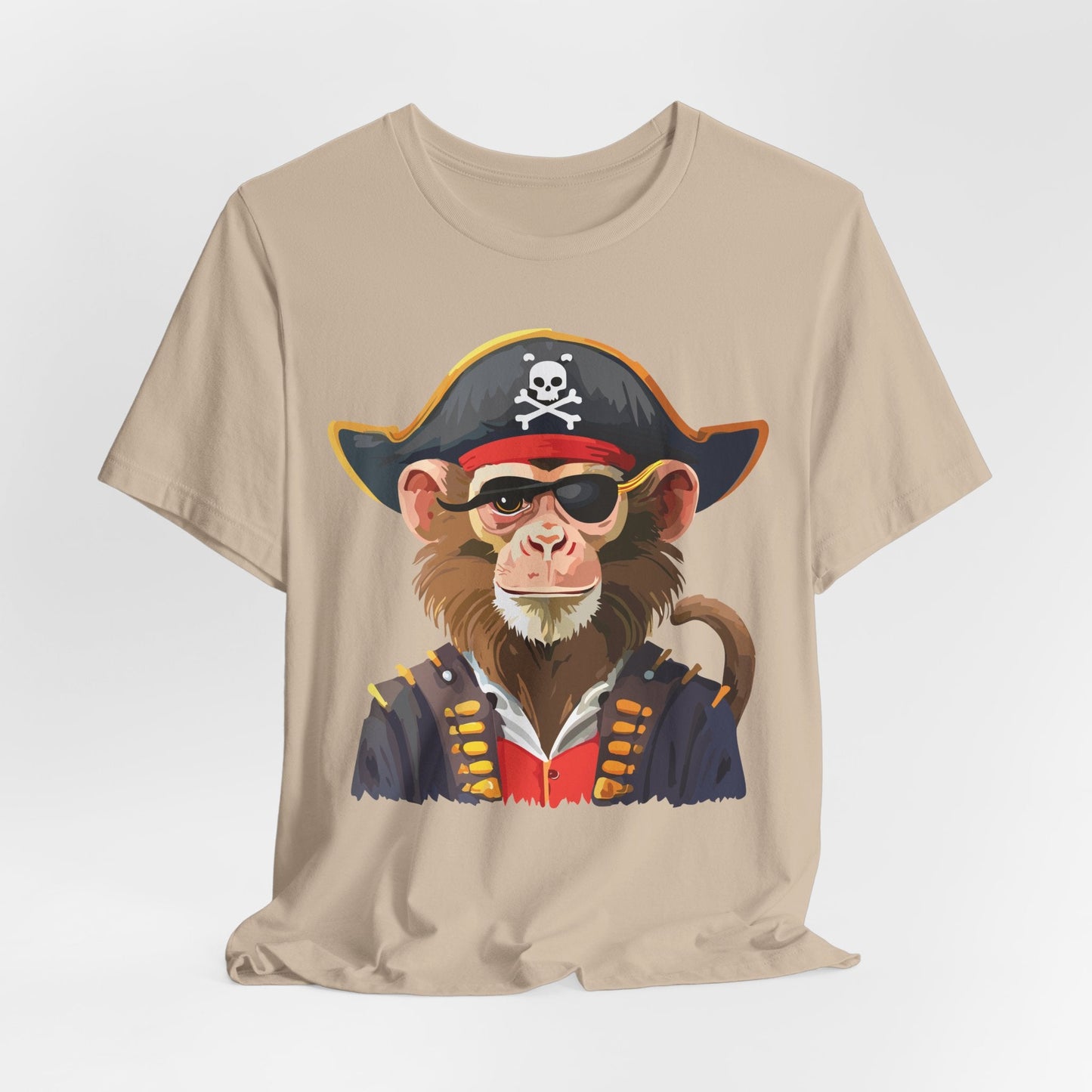 Unisex Animal Design Tee Shirt With Wild Animals Art Print Gildan Softstyle 64000