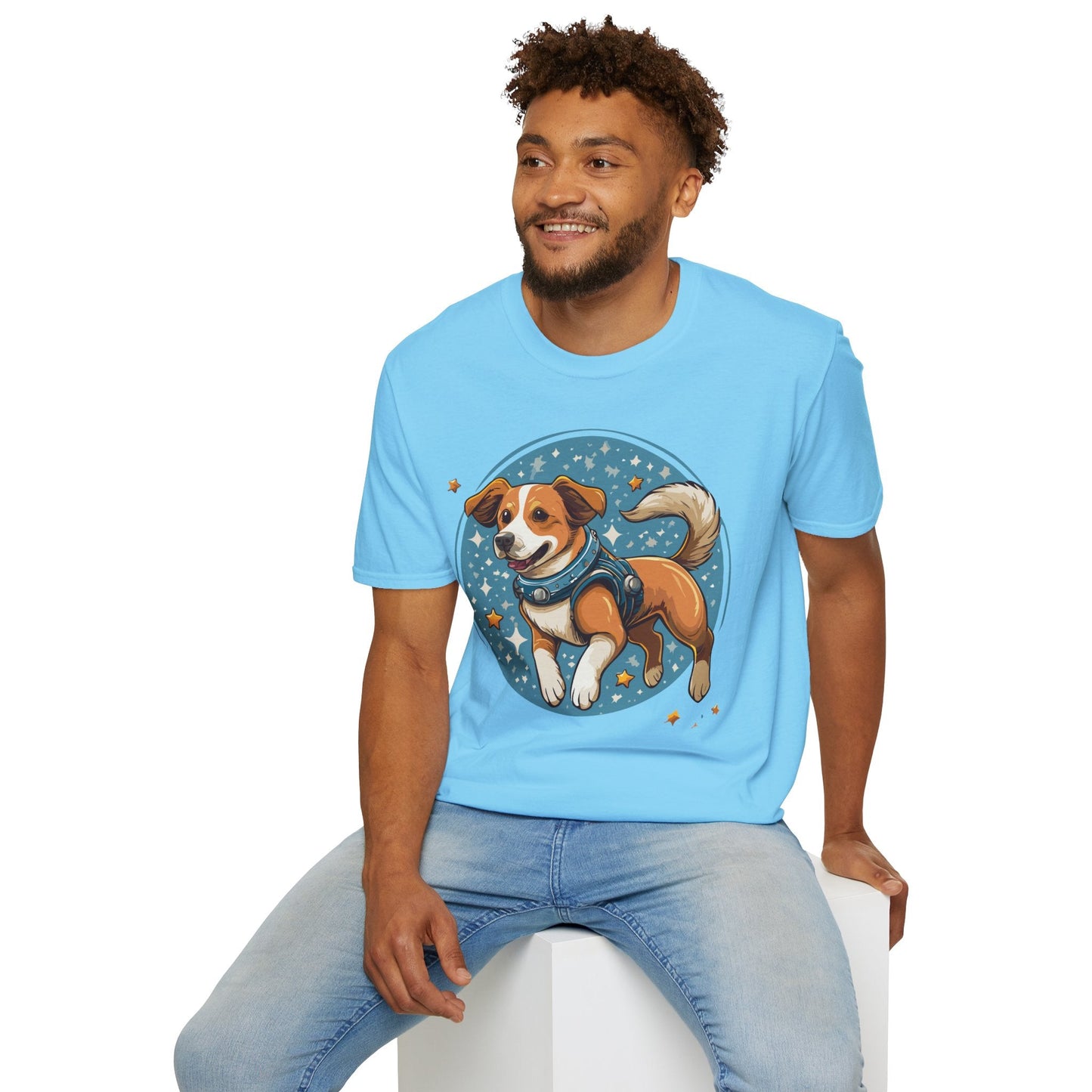 Unisex Dog And Animal Print Shirt Gildan Softstyle 64000 Tee