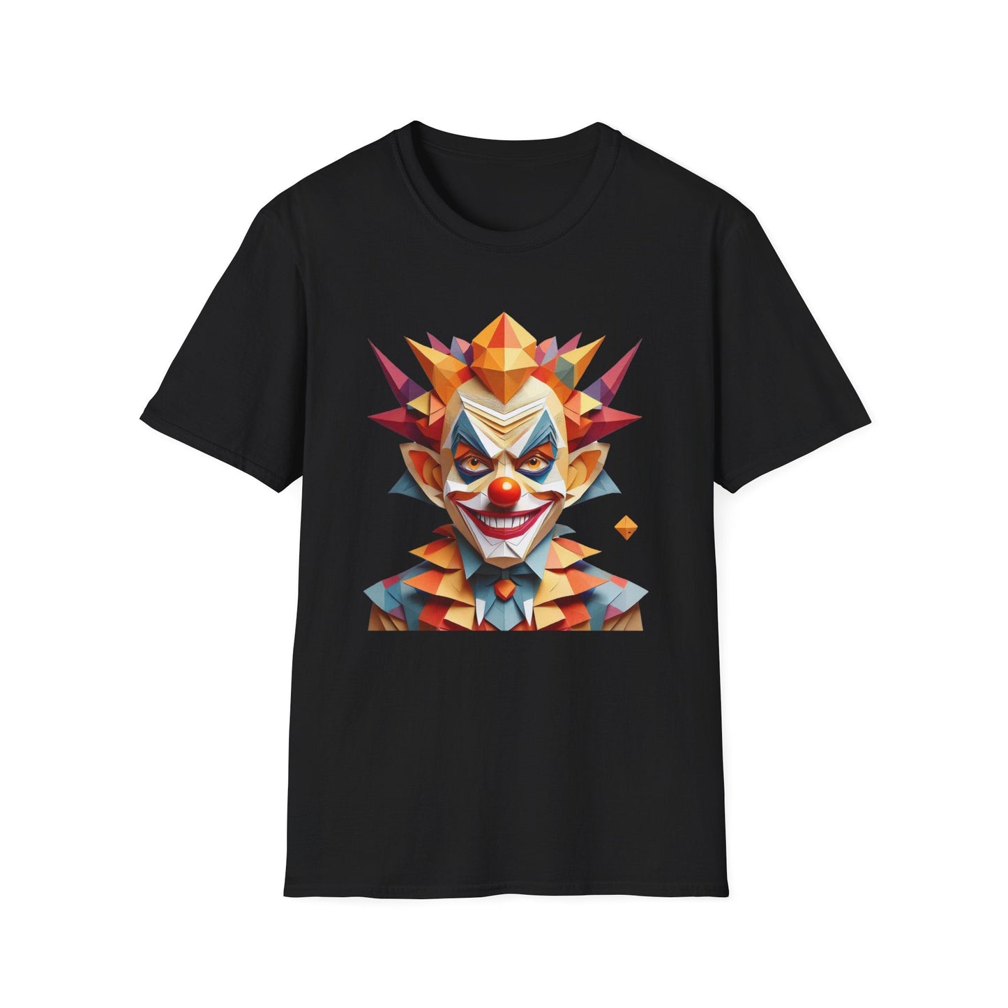 Unisex Clown Shirt With Funny Man Scary Man Circus Theme Tee Gildan Softstyle 64000