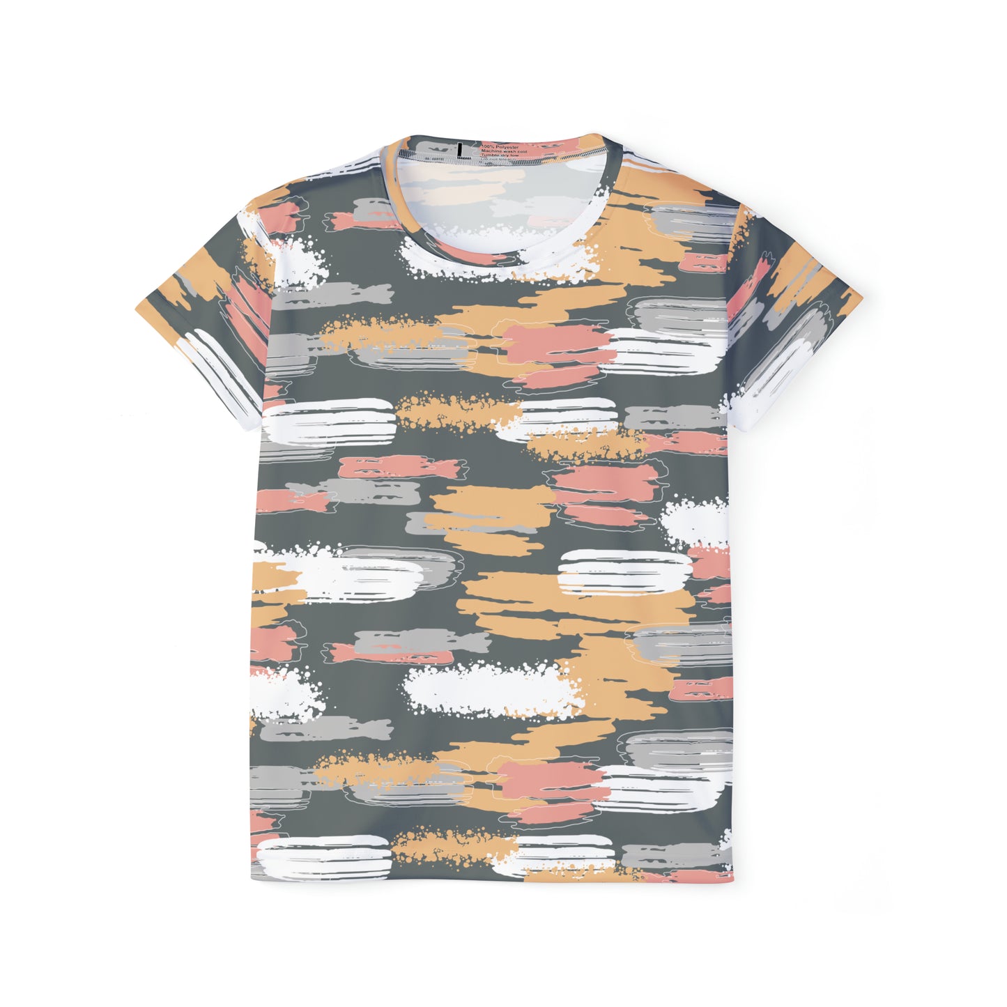 Camiseta de poliéster con estampados abstractos