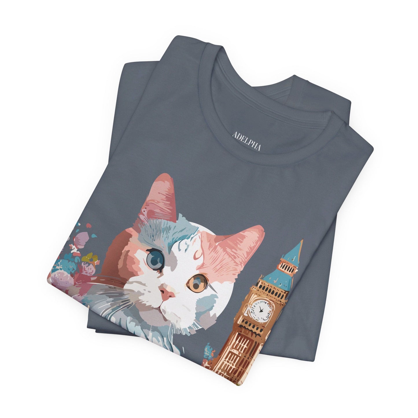Unisex Cat Graphic Tee With Vintage Inspired Art By Adelpha Brand