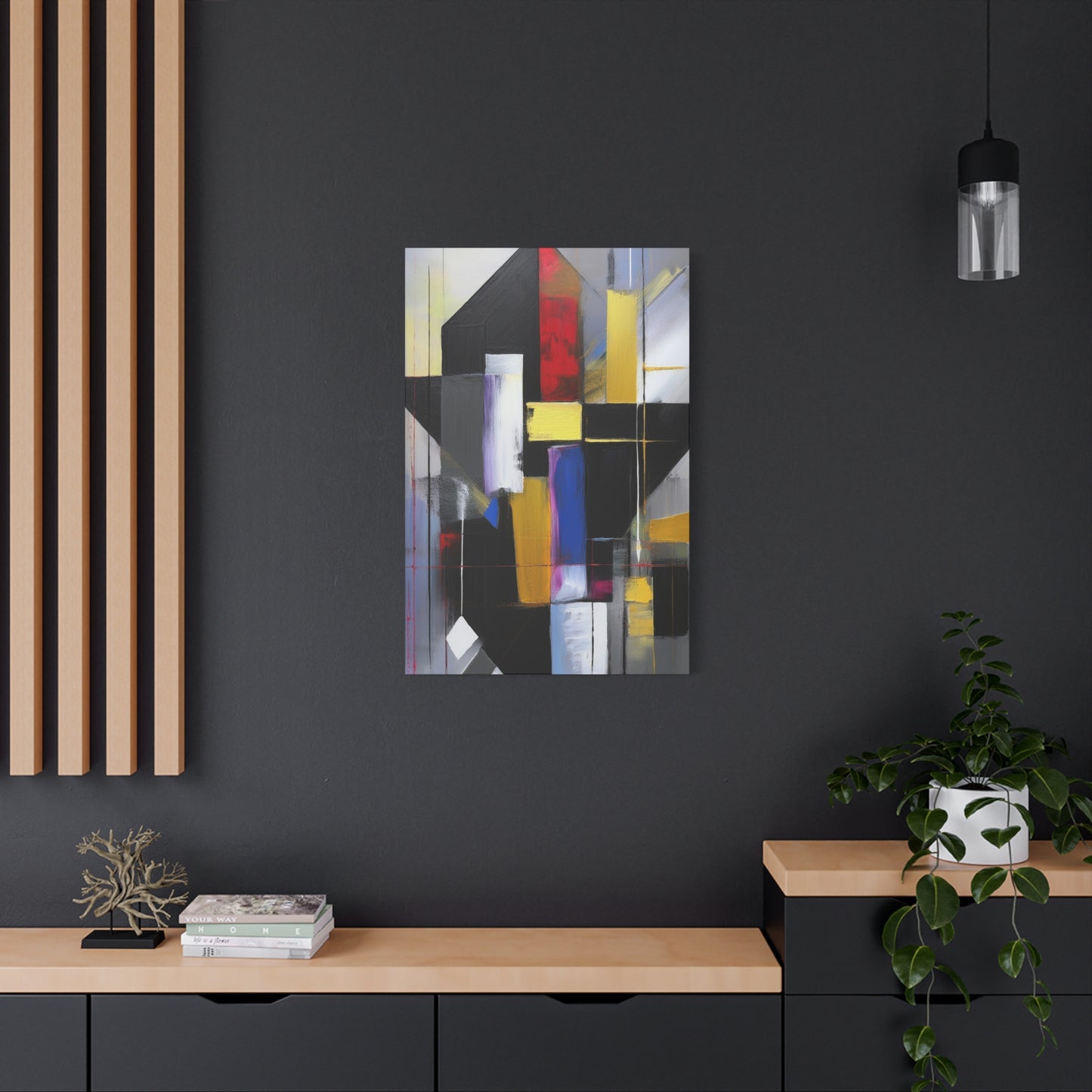 Abstract Geometric Painting Print Canvas 20x24,20x30,24x30 24x32,24x36,30x40 32x48,36x48,40x60 Pine-Wood Inner Frame ABS-36