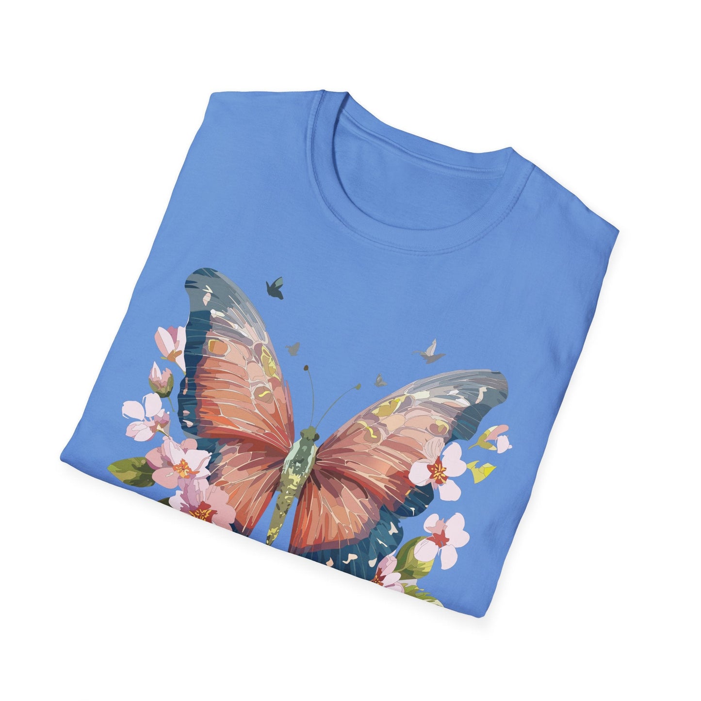 Unisex Monarch Butterfly T Shirt Softstyle 64000 Gildan Ring Spun Cotton Tee Lightweight Comfort